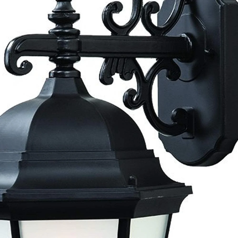 Matte Black Domed Hanging Lantern Wall Light - Image 5
