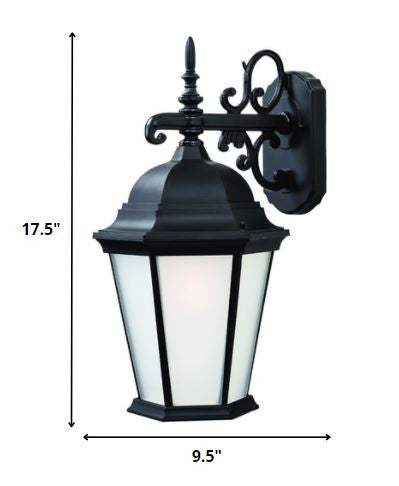 Matte Black Domed Hanging Lantern Wall Light - Image 6