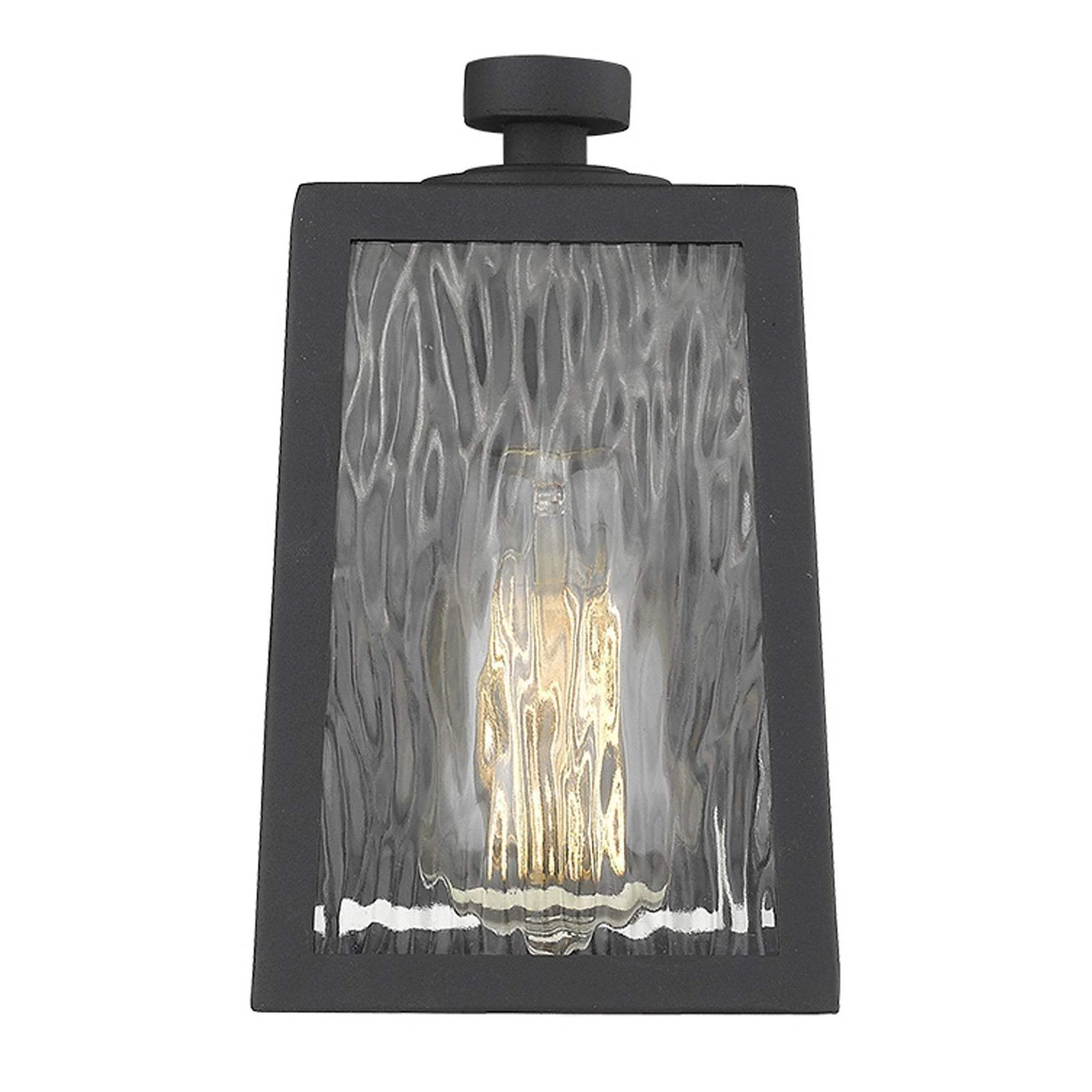 Matte Black glass panels Outdoor Wall Light - Image 5