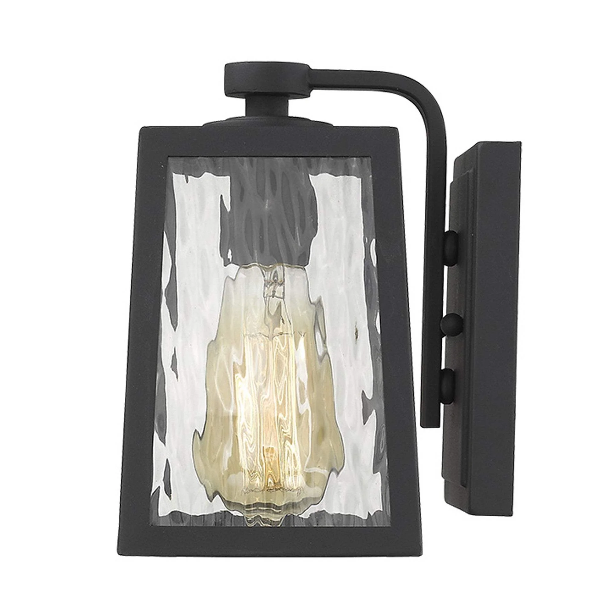 Matte Black glass panels Outdoor Wall Light - Image 6