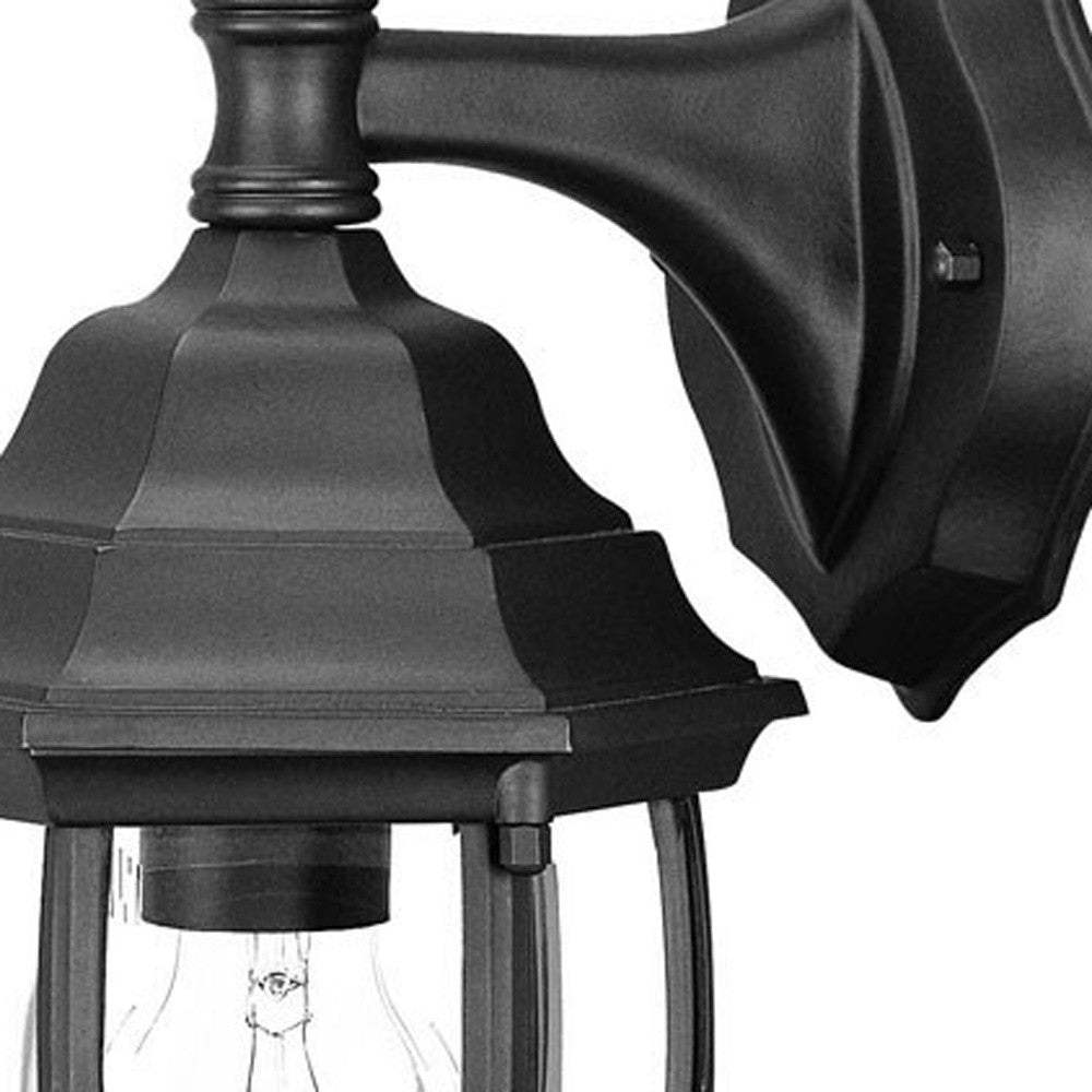Matte Black Hanging Globe Lantern Wall Light - Image 4