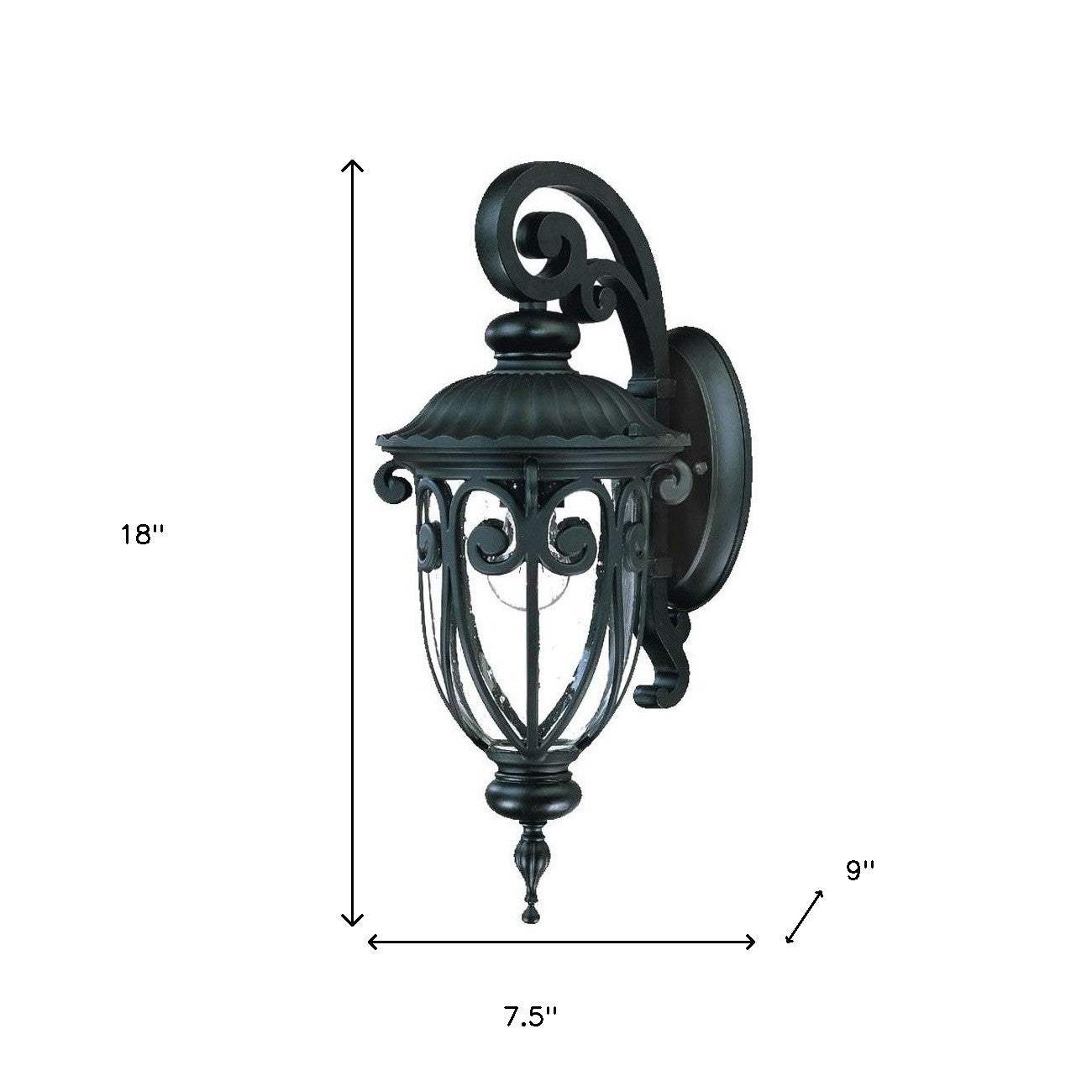 Matte Black Hanging Goblet Wall Light - Image 5