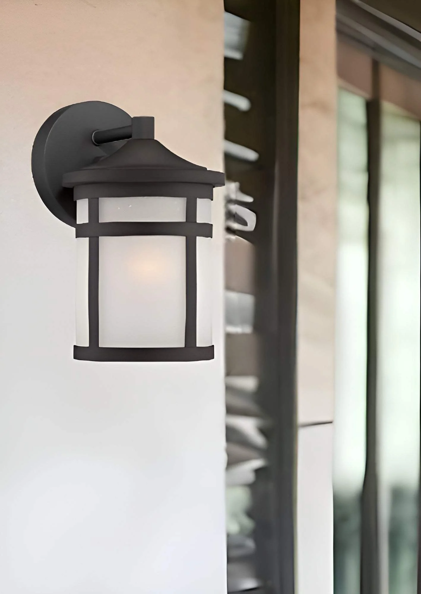 Matte Black Hanging Lantern Shape Wall Light - Image 2