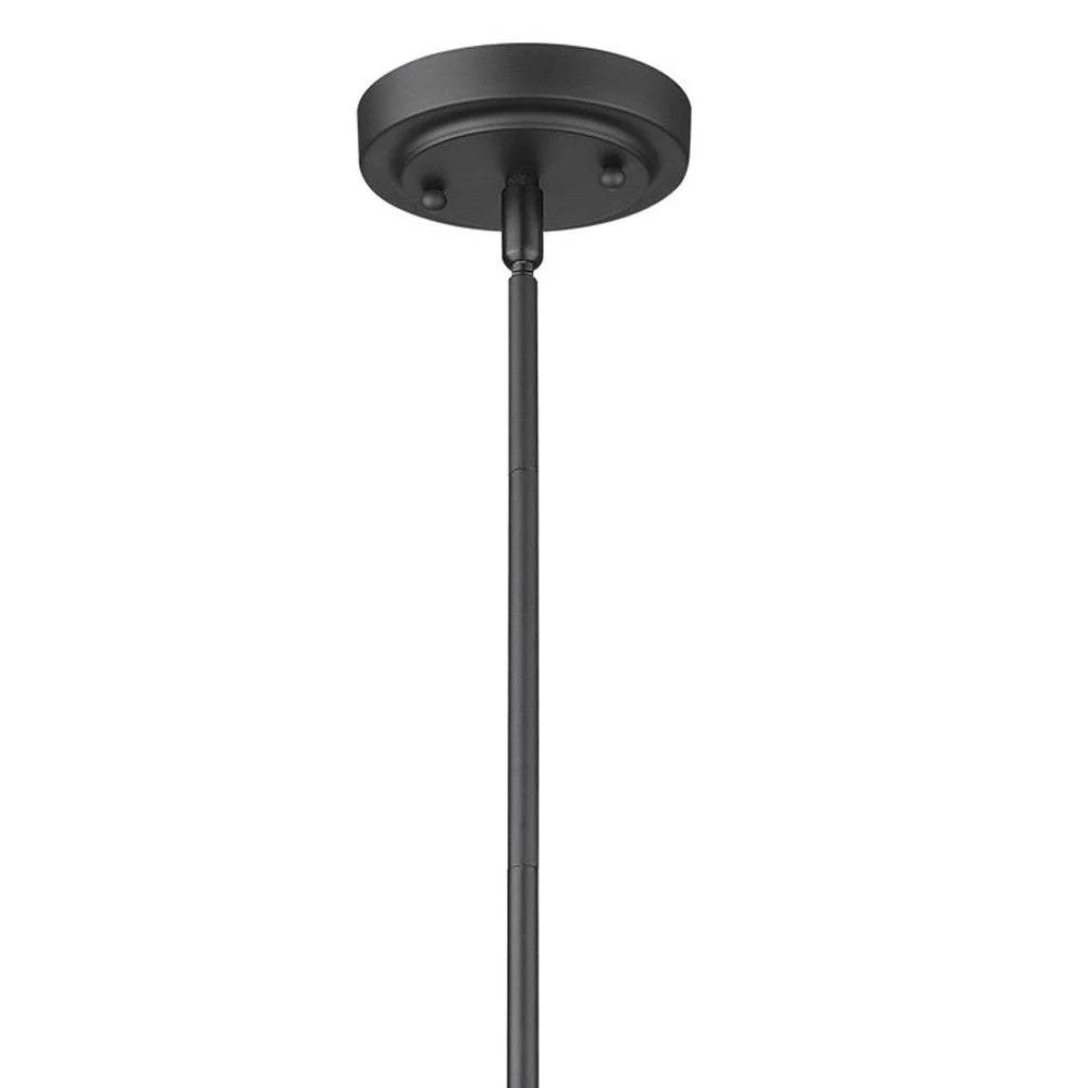 Matte Black Hanging Light with Dome Shade - Image 4