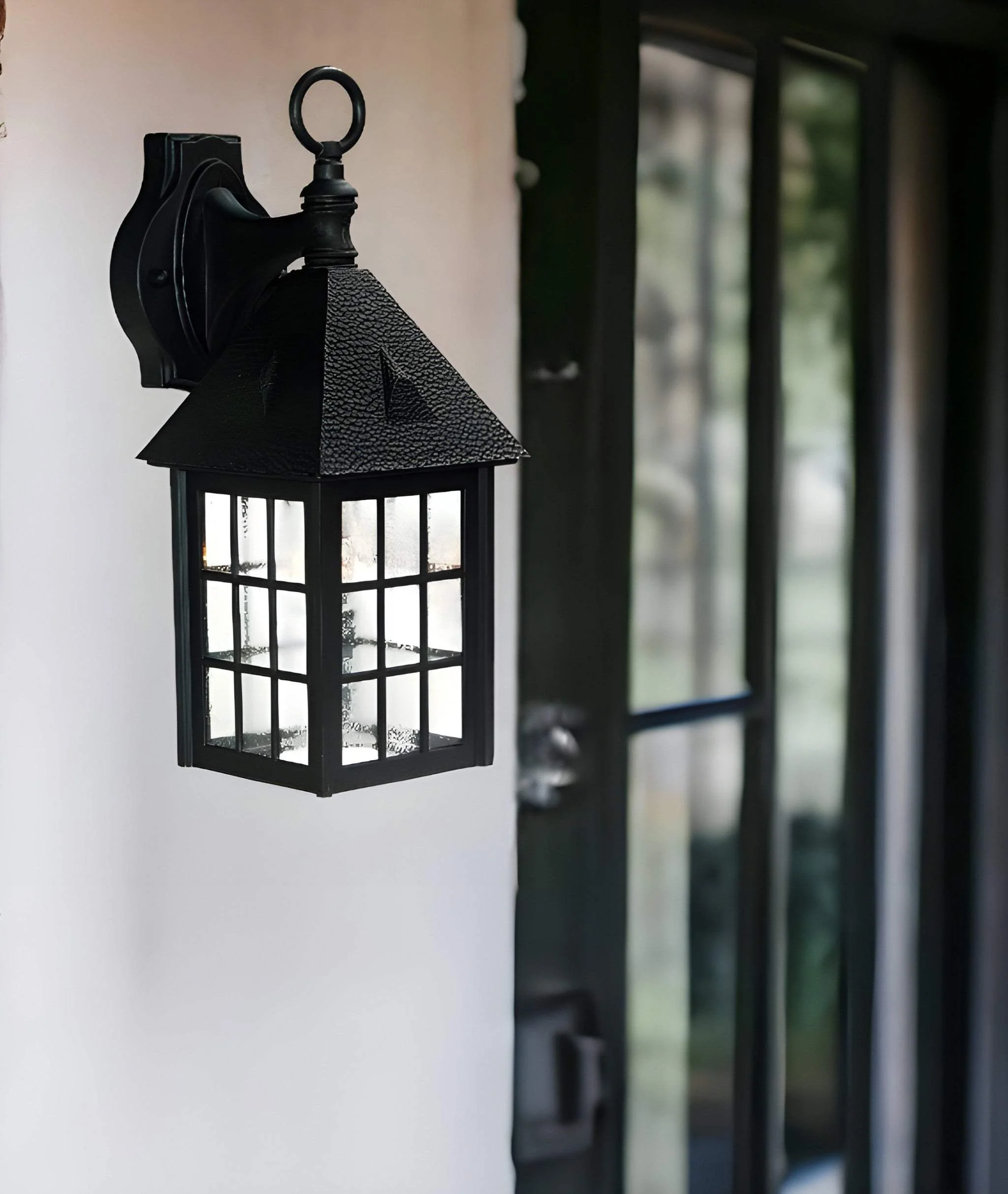 Matte Black House Shaped Wall Light - Image 2