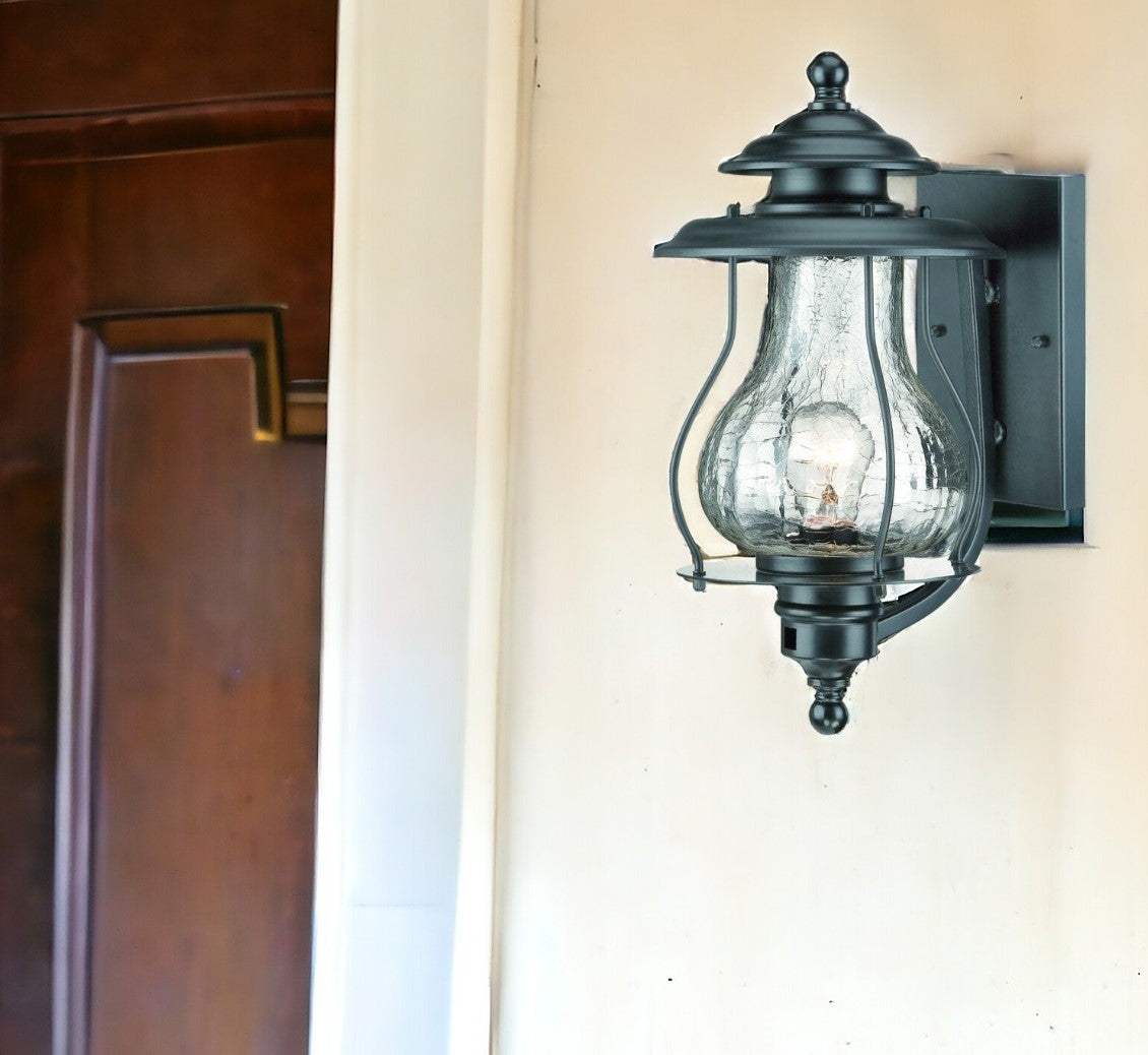 Matte Black Oil Lantern Wall Light - Image 2
