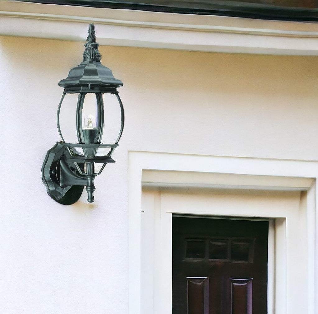 Matte Black Ornamental Glass Globe Wall Light - Image 2