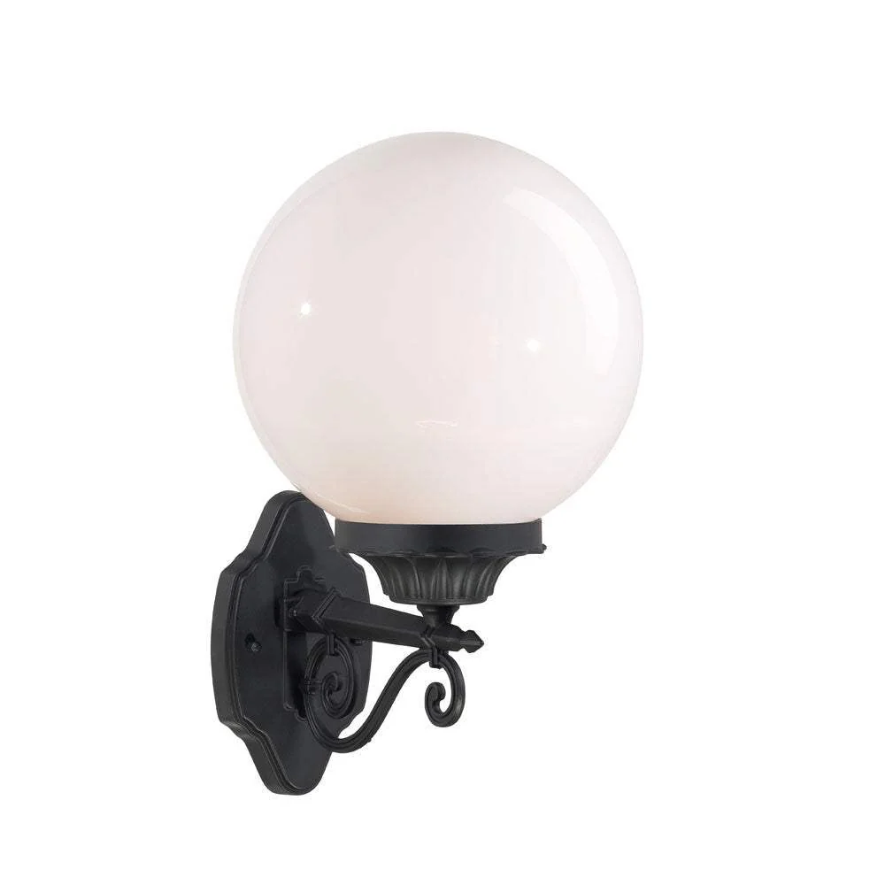 Matte Black Round Acrylic Globe Wall Sconce - Image 2