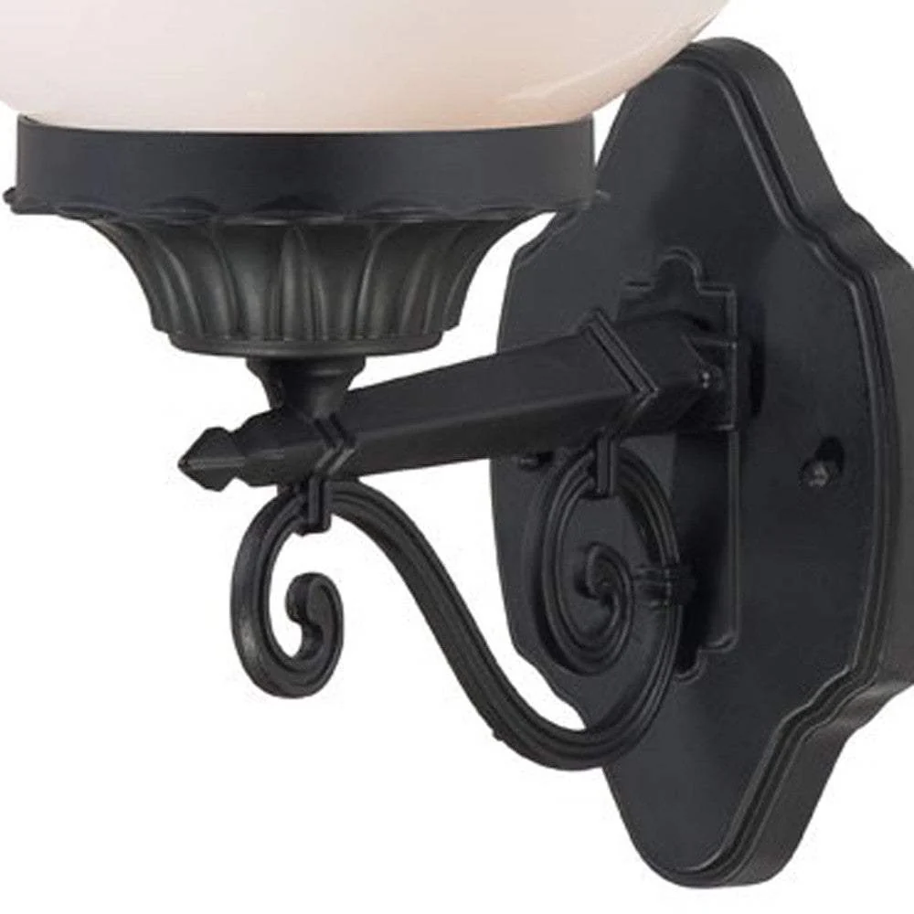 Matte Black Round Acrylic Globe Wall Sconce - Image 3