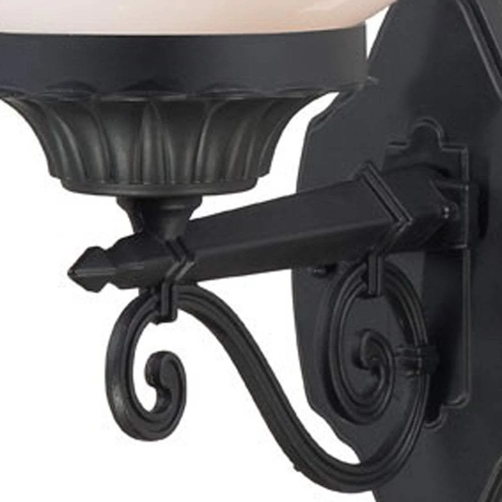 Matte Black Round Acrylic Globe Wall Sconce - Image 4