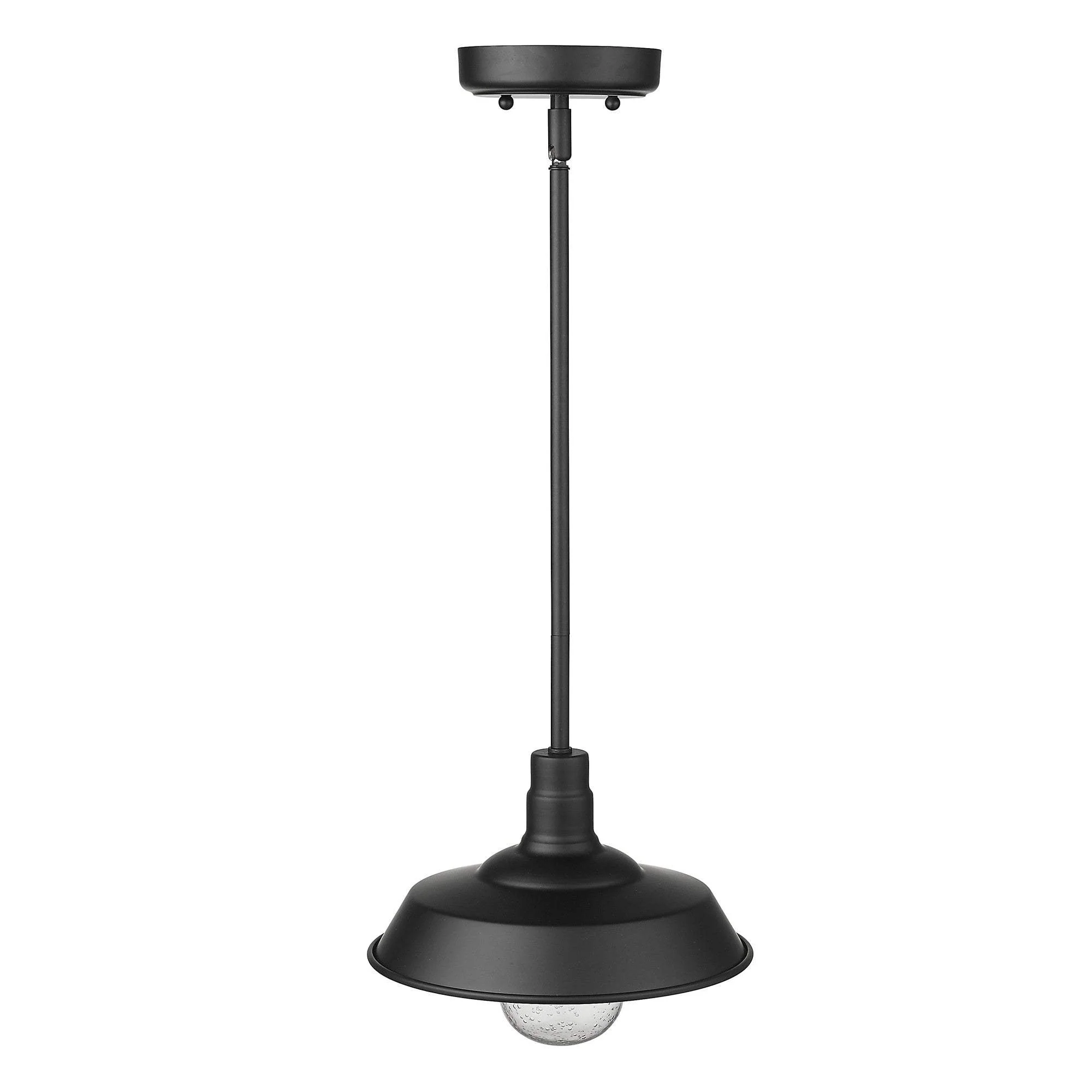 Matte Black Shallow Plate Adjustable Pendant Light - Image 4