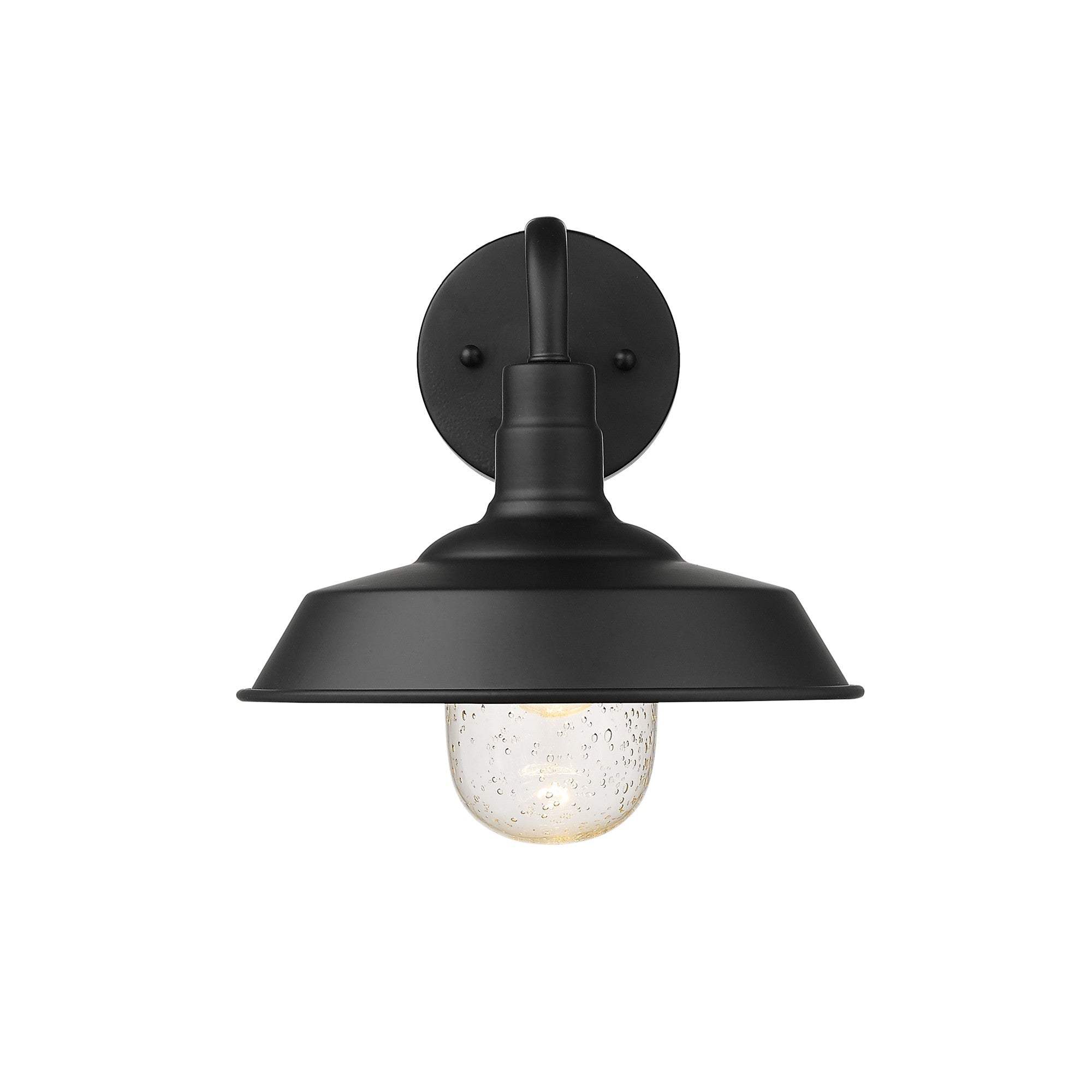 Matte Black Shallow Plate Shape Wall Light - Image 3