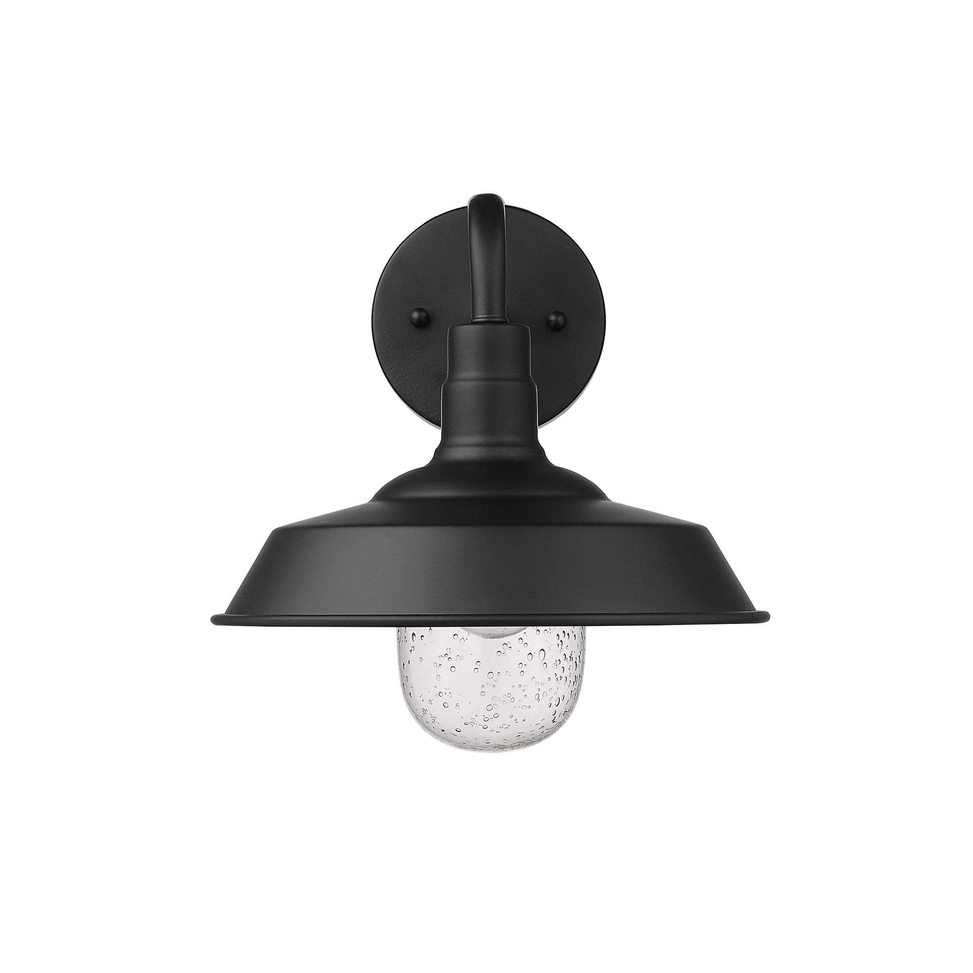 Matte Black Shallow Plate Shape Wall Light - Image 4