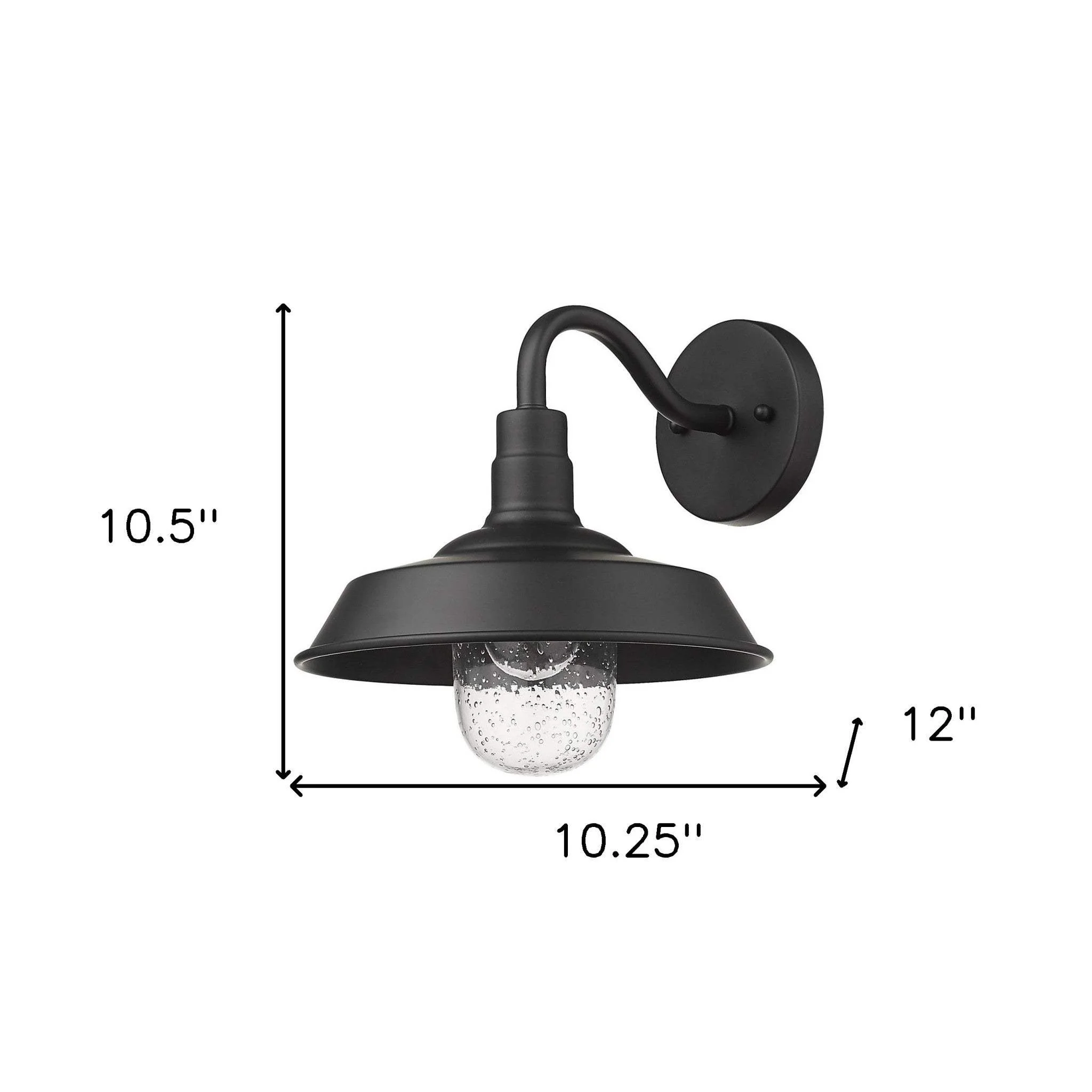 Matte Black Shallow Plate Shape Wall Light - Image 8