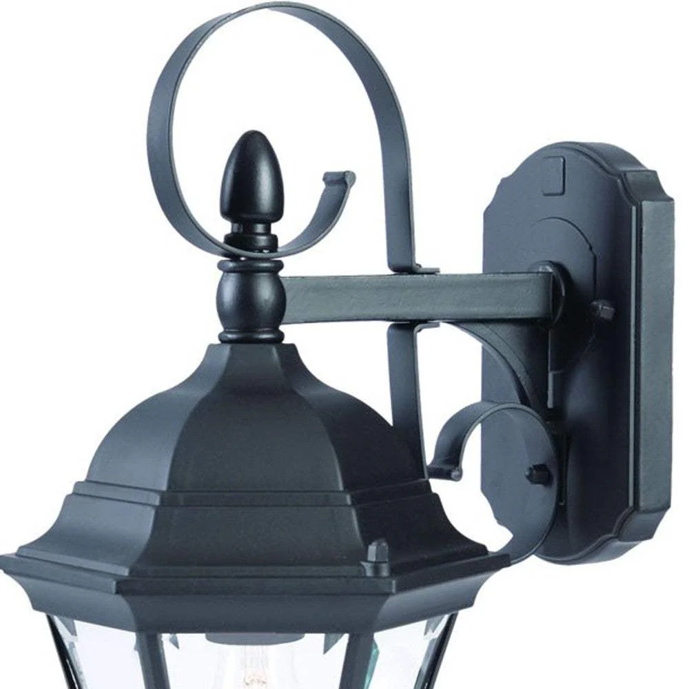 Matte Black Swing Arm Hanging Lantern Wall Light - Image 4