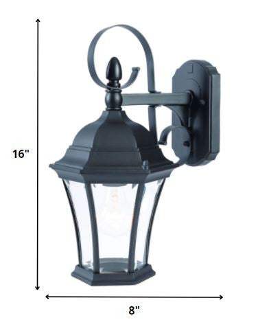 Matte Black Swing Arm Hanging Lantern Wall Light - Image 6
