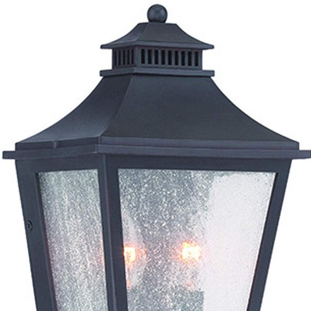 Matte Black Two Light Pocket Lantern Wall Light - Image 3
