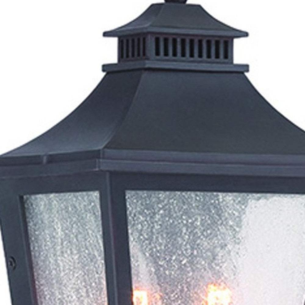 Matte Black Two Light Pocket Lantern Wall Light - Image 4