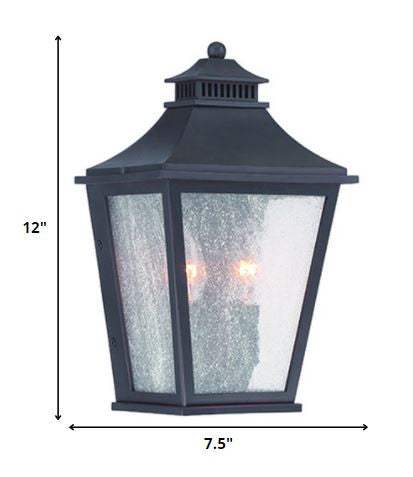 Matte Black Two Light Pocket Lantern Wall Light - Image 5