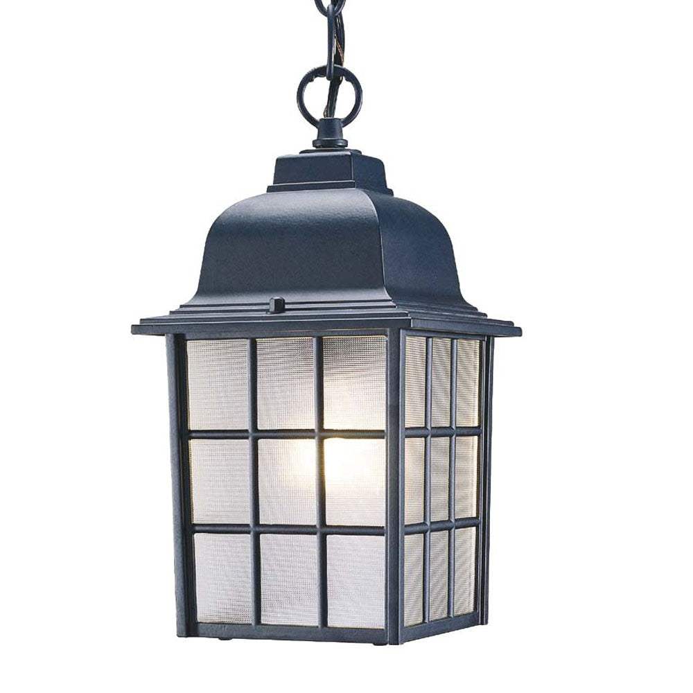 Matte Black Window Pane Lantern Hanging Light - Image 3
