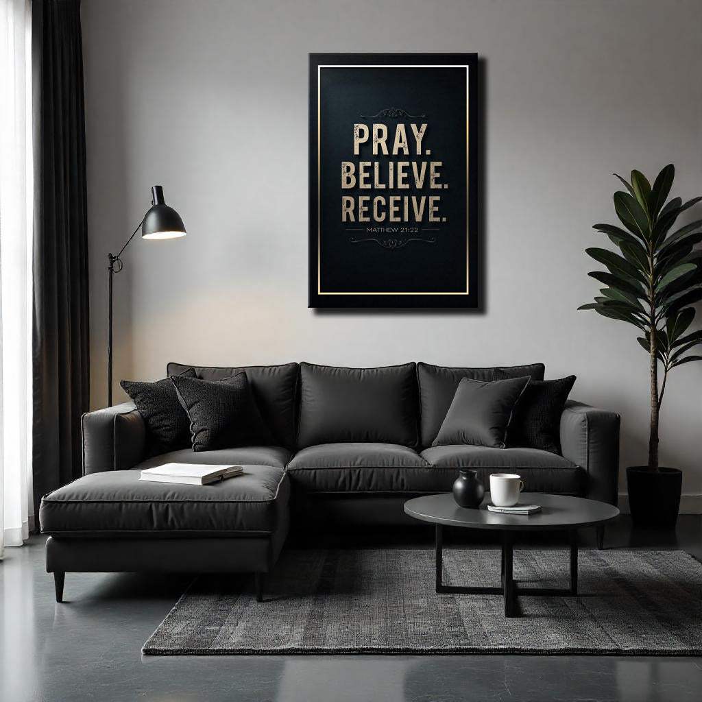 Matthew 21:22 - Pray Believe Receive Faith Sign III