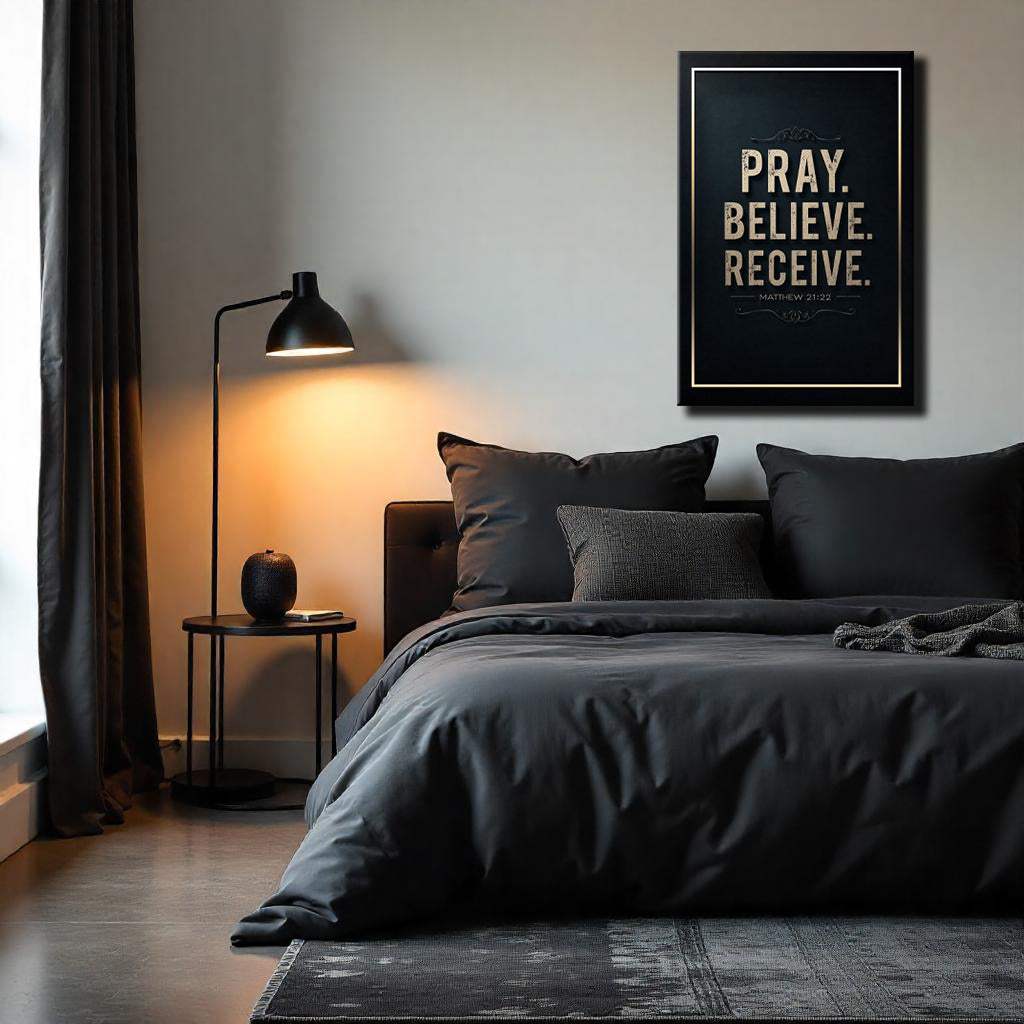 Matthew 21:22 - Pray Believe Receive Faith Sign III - Image 3