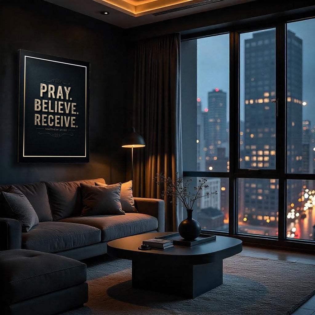 Matthew 21:22 - Pray Believe Receive Faith Sign III - Image 4