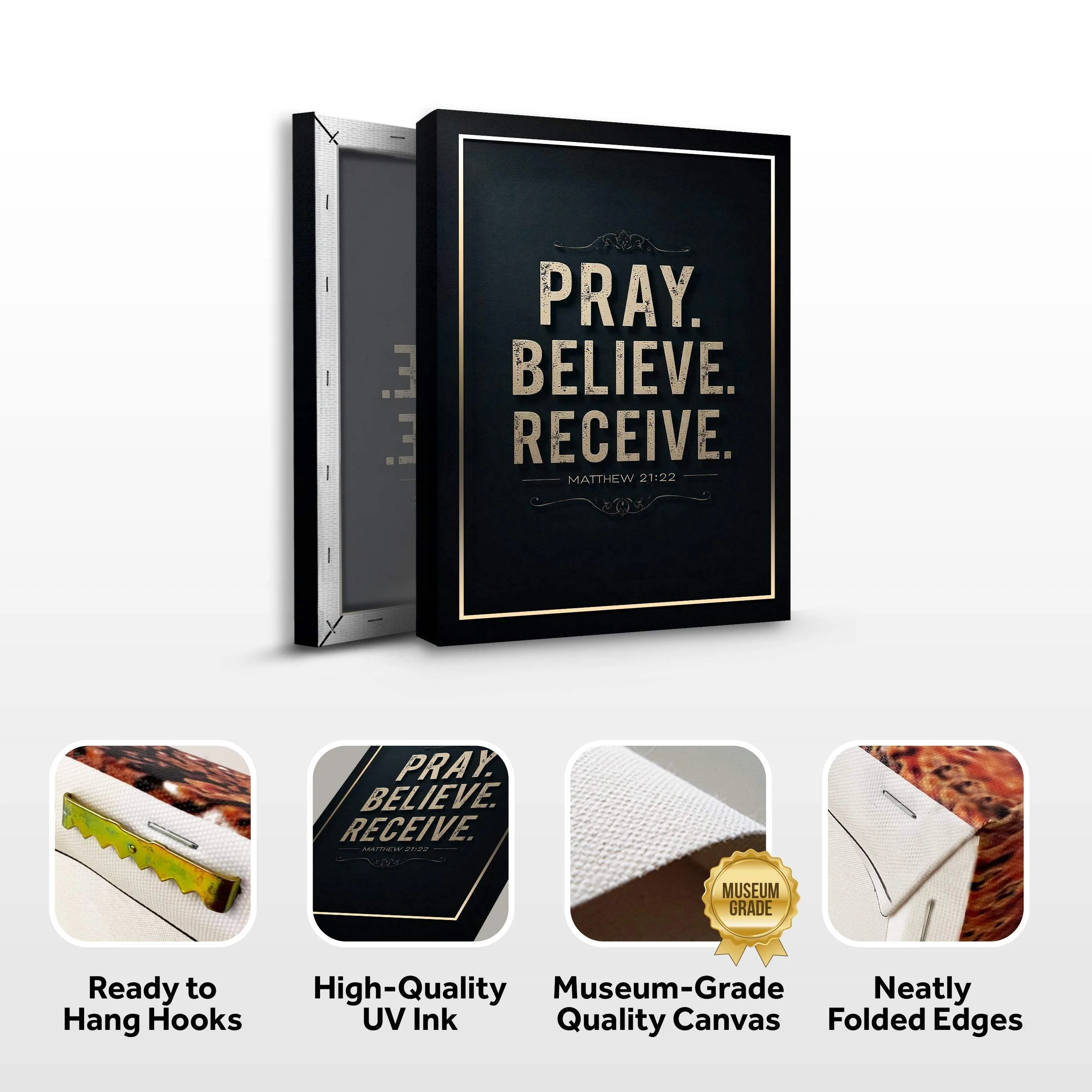 Matthew 21:22 - Pray Believe Receive Faith Sign III - Image 8