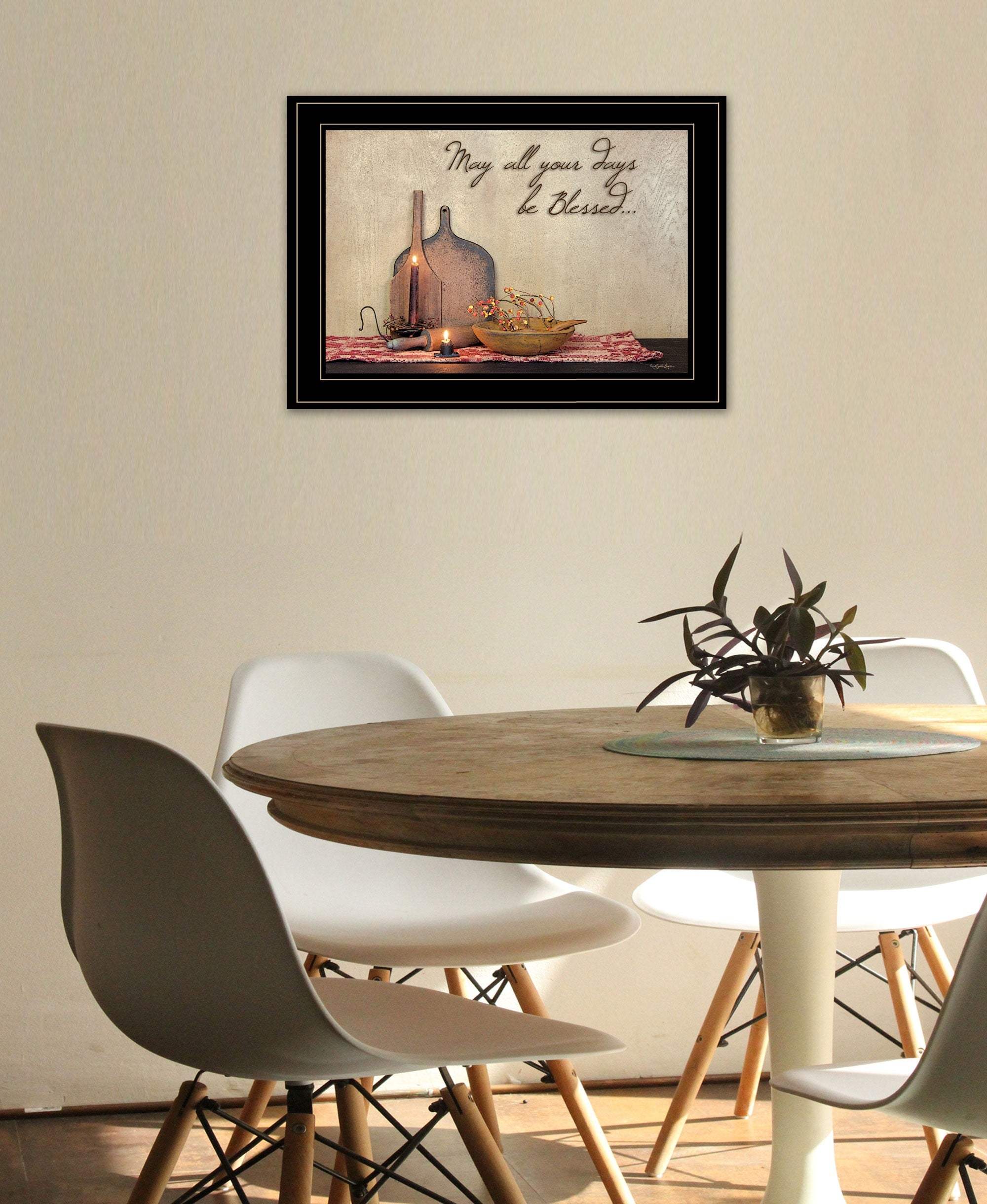 May All Your Days be Blessed Collection Black Framed Print Wall Art - Image 5