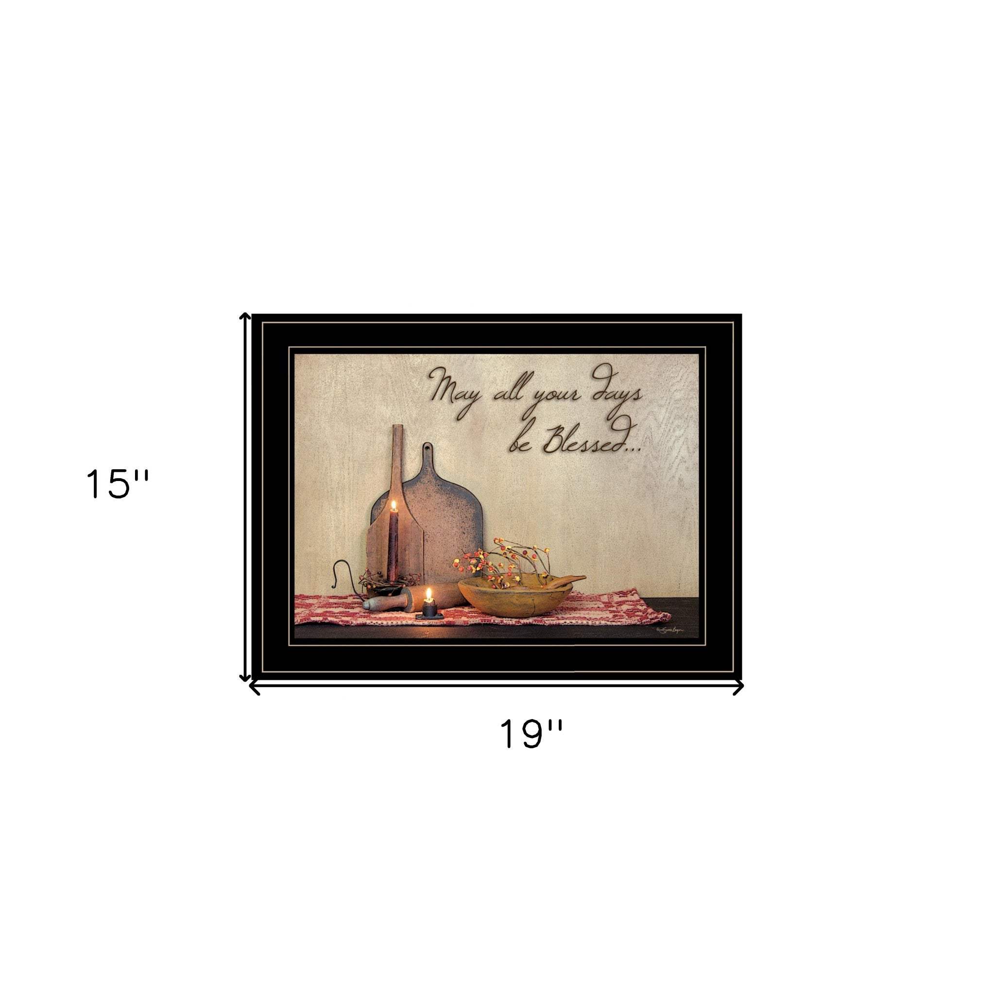 May All Your Days be Blessed Collection Black Framed Print Wall Art - Image 6