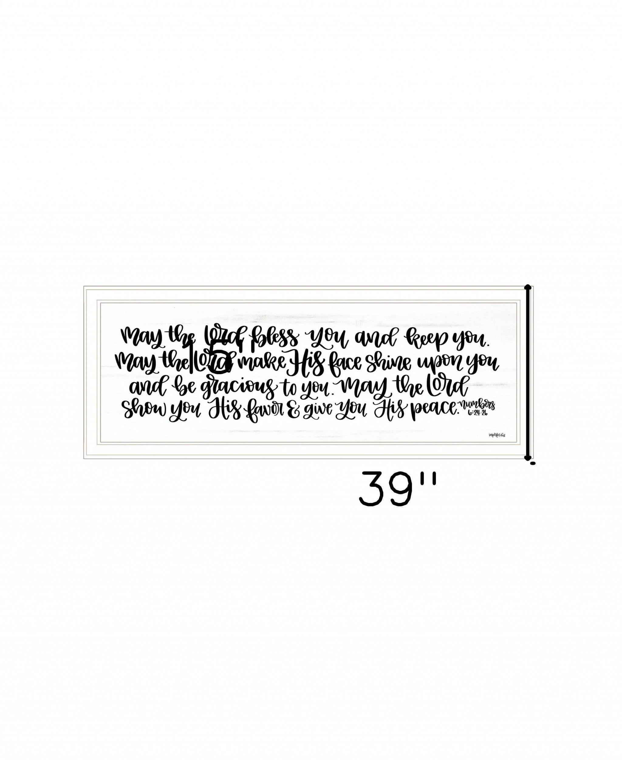 May the Lord Bless You and Keep You 1 White Framed Print Wall Art - Image 5