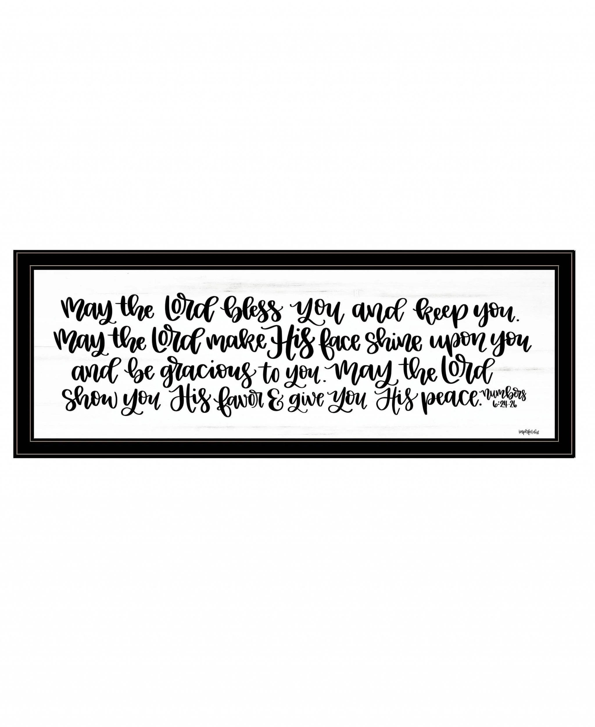 May the Lord Bless You and Keep You 2 Black Framed Print Wall Art - Image 2