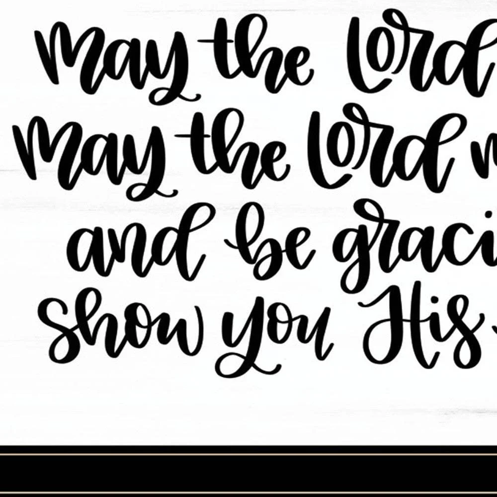 May the Lord Bless You and Keep You 2 Black Framed Print Wall Art - Image 4