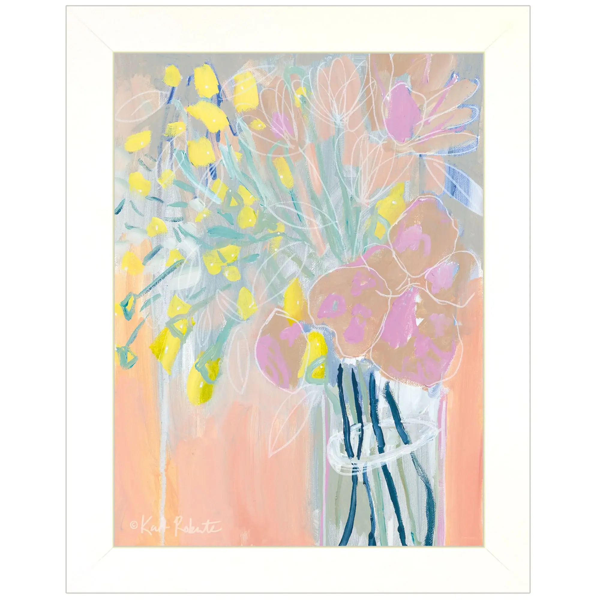Maybe Shes a Wildflower White Framed Print Wall Art - Image 2