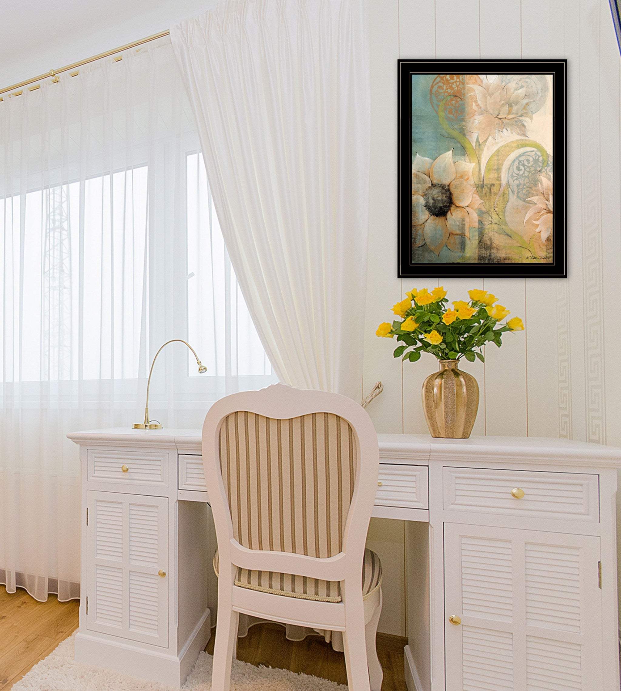 Meandering Flowers I 2 Black Framed Print Wall Art - Image 5