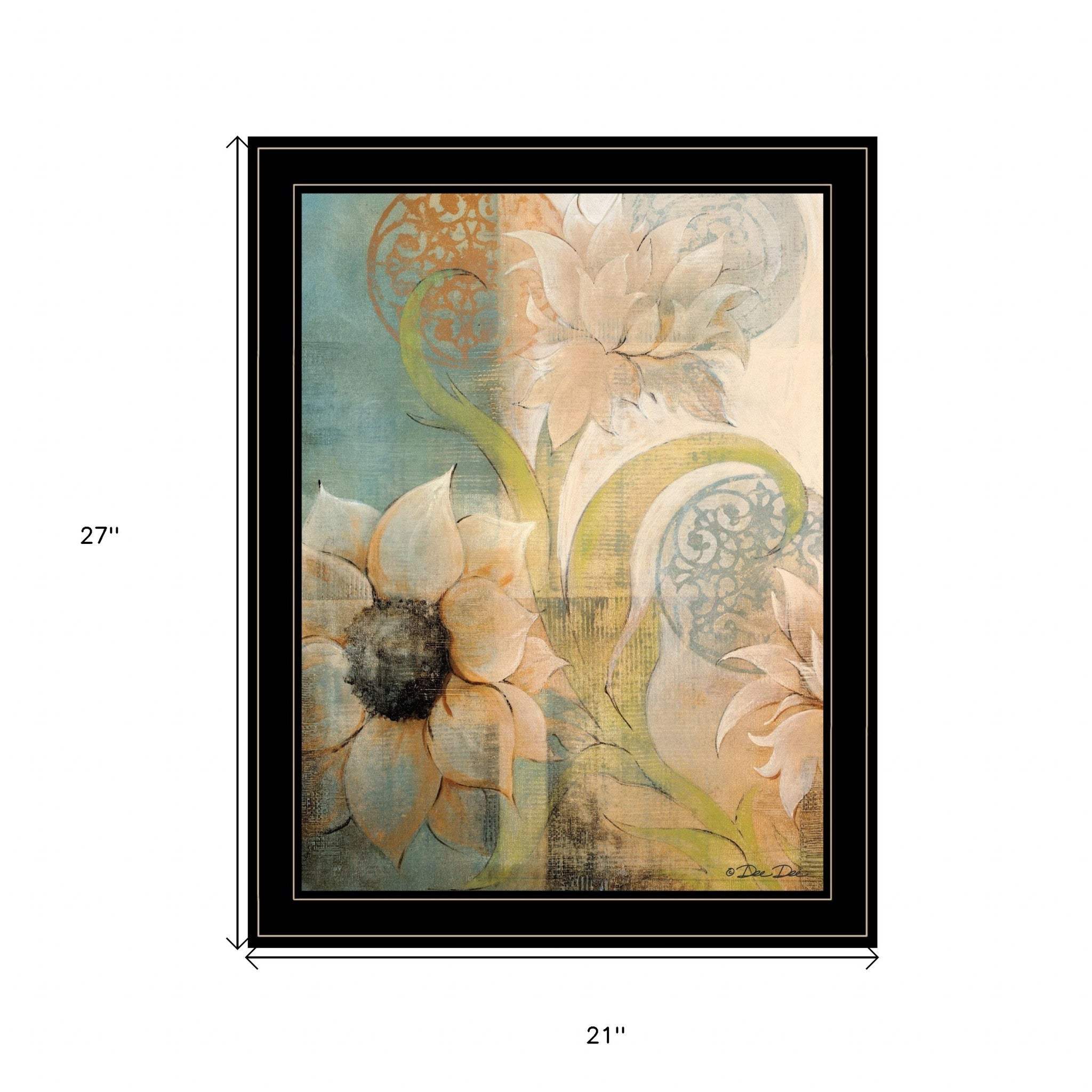 Meandering Flowers I 2 Black Framed Print Wall Art - Image 6