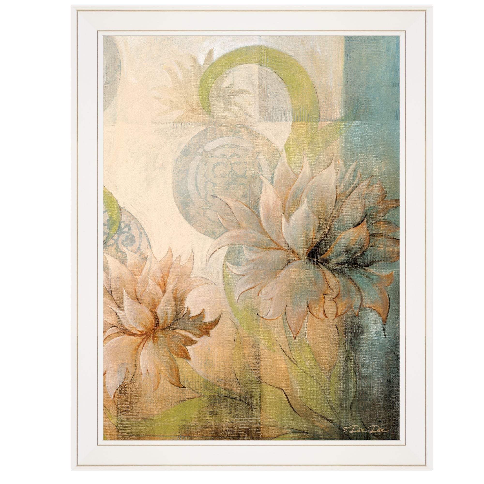 Meandering Flowers II 1 White Framed Print Wall Art - Image 2