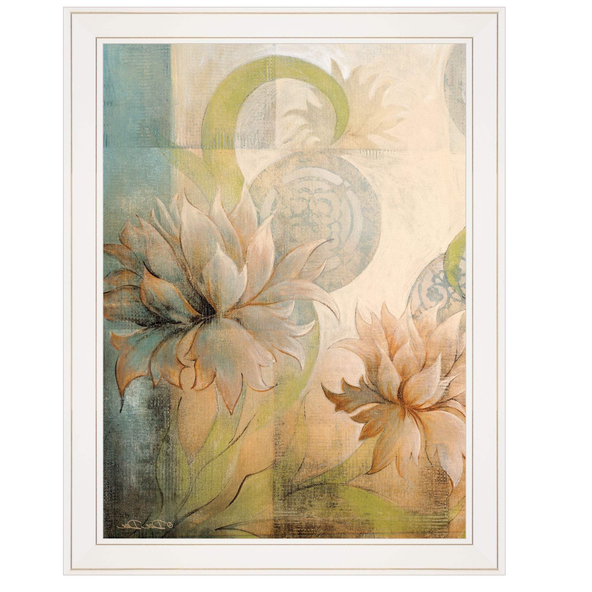 Meandering Flowers II 1 White Framed Print Wall Art - Image 3