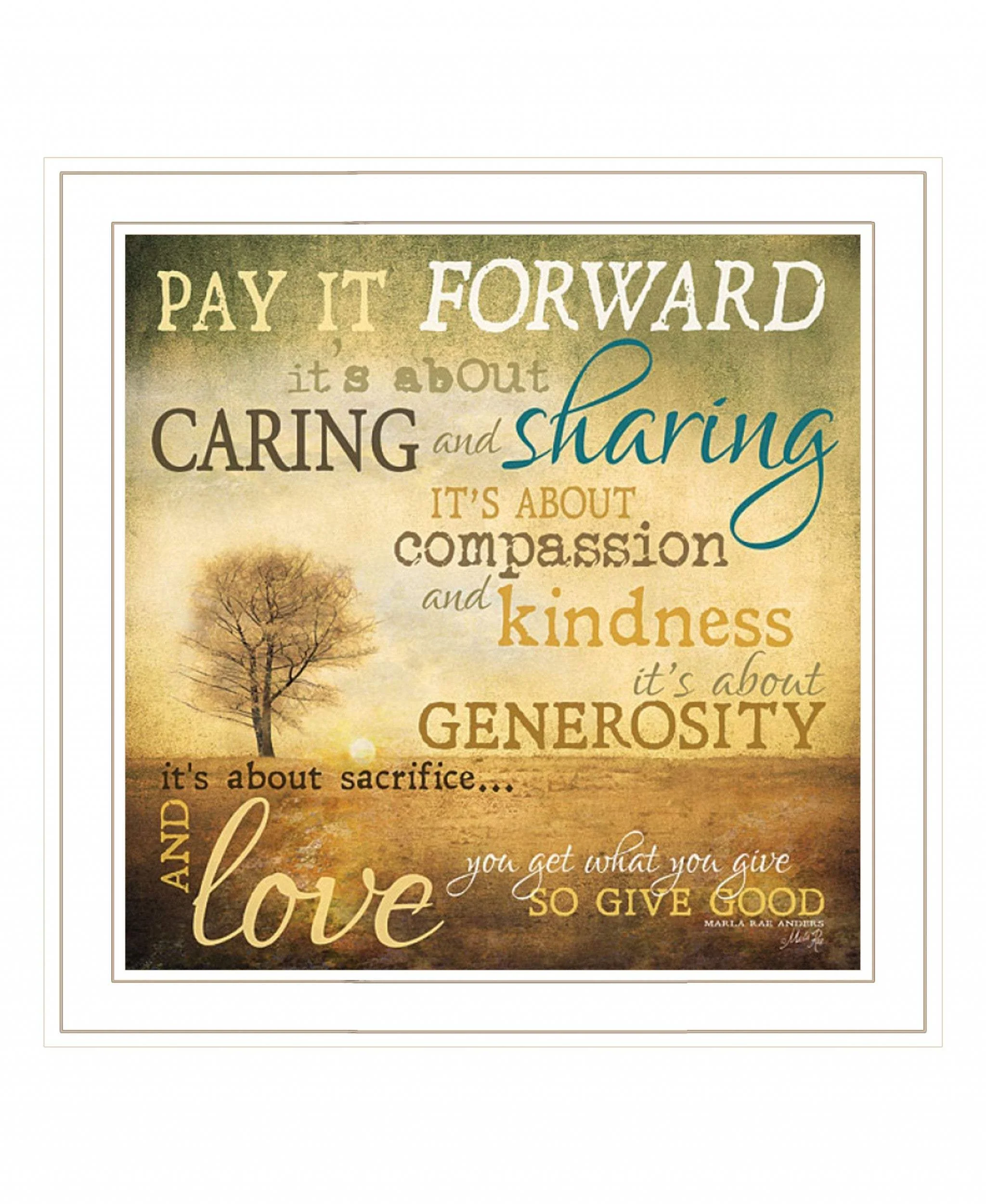 Meaning of Pay it Forward 1 White Framed Print Wall Art - Image 2