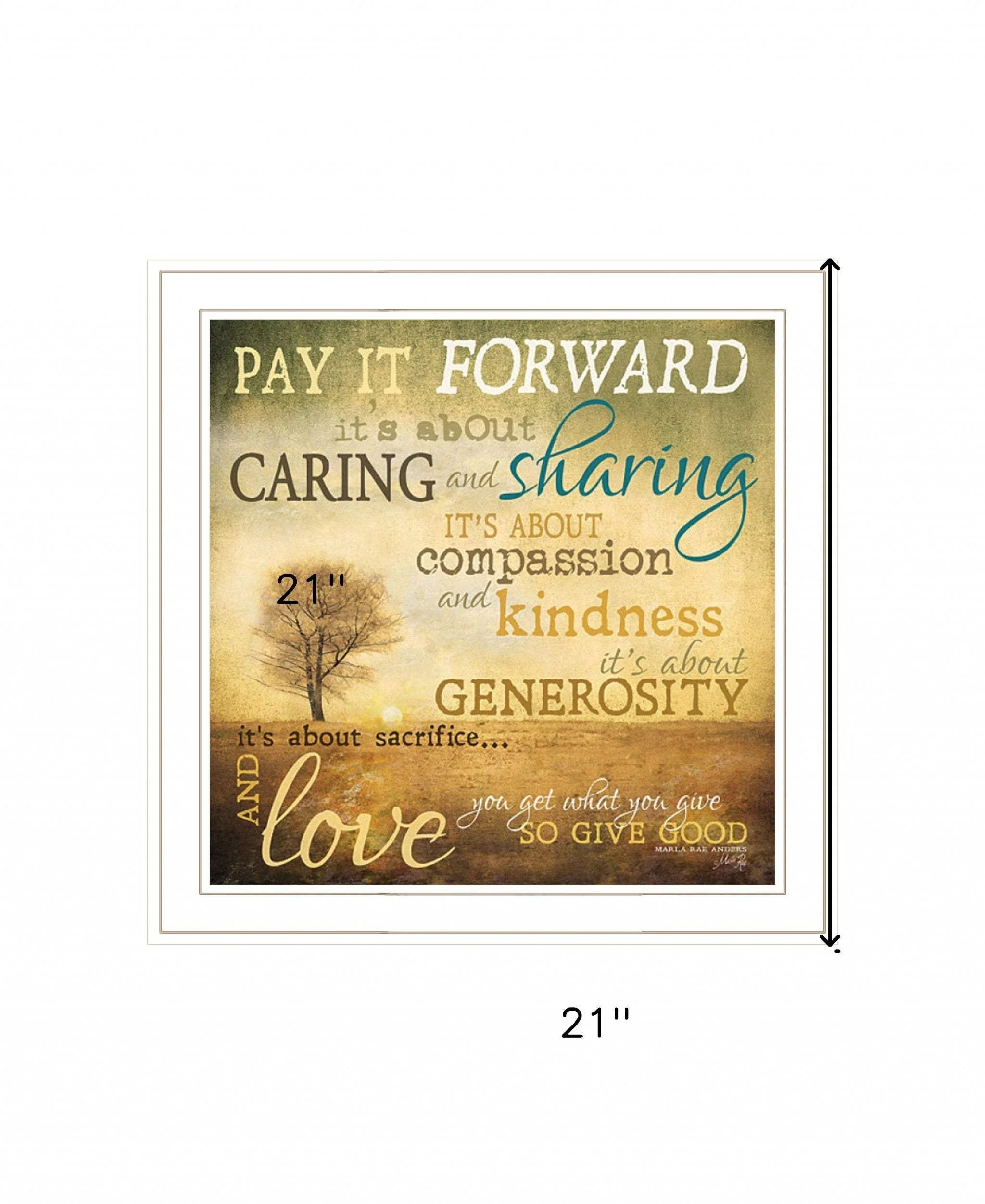 Meaning of Pay it Forward 1 White Framed Print Wall Art - Image 6