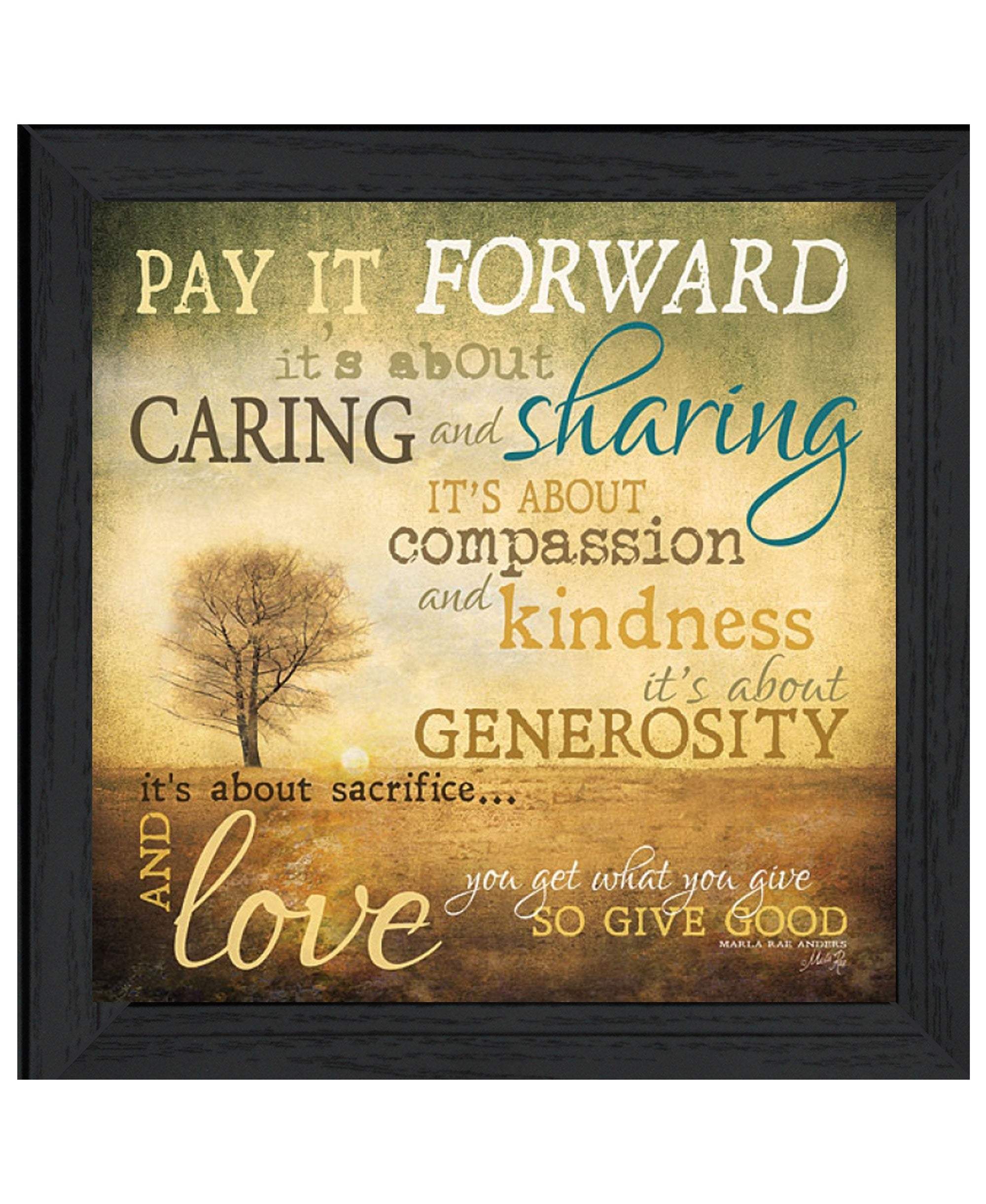 Meaning of Pay it Forward 2 Black Framed Print Wall Art - Image 2
