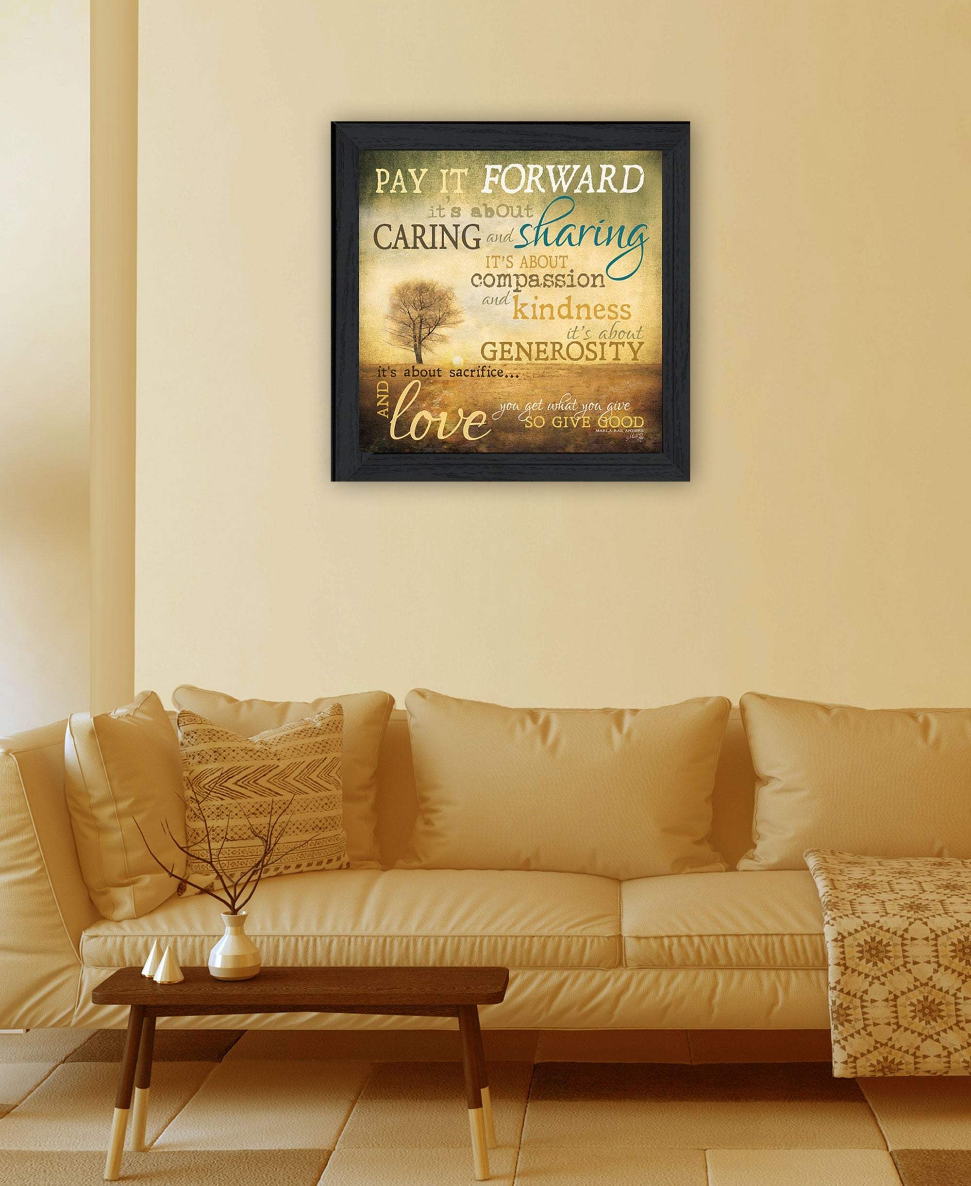 Meaning of Pay it Forward 2 Black Framed Print Wall Art - Image 4
