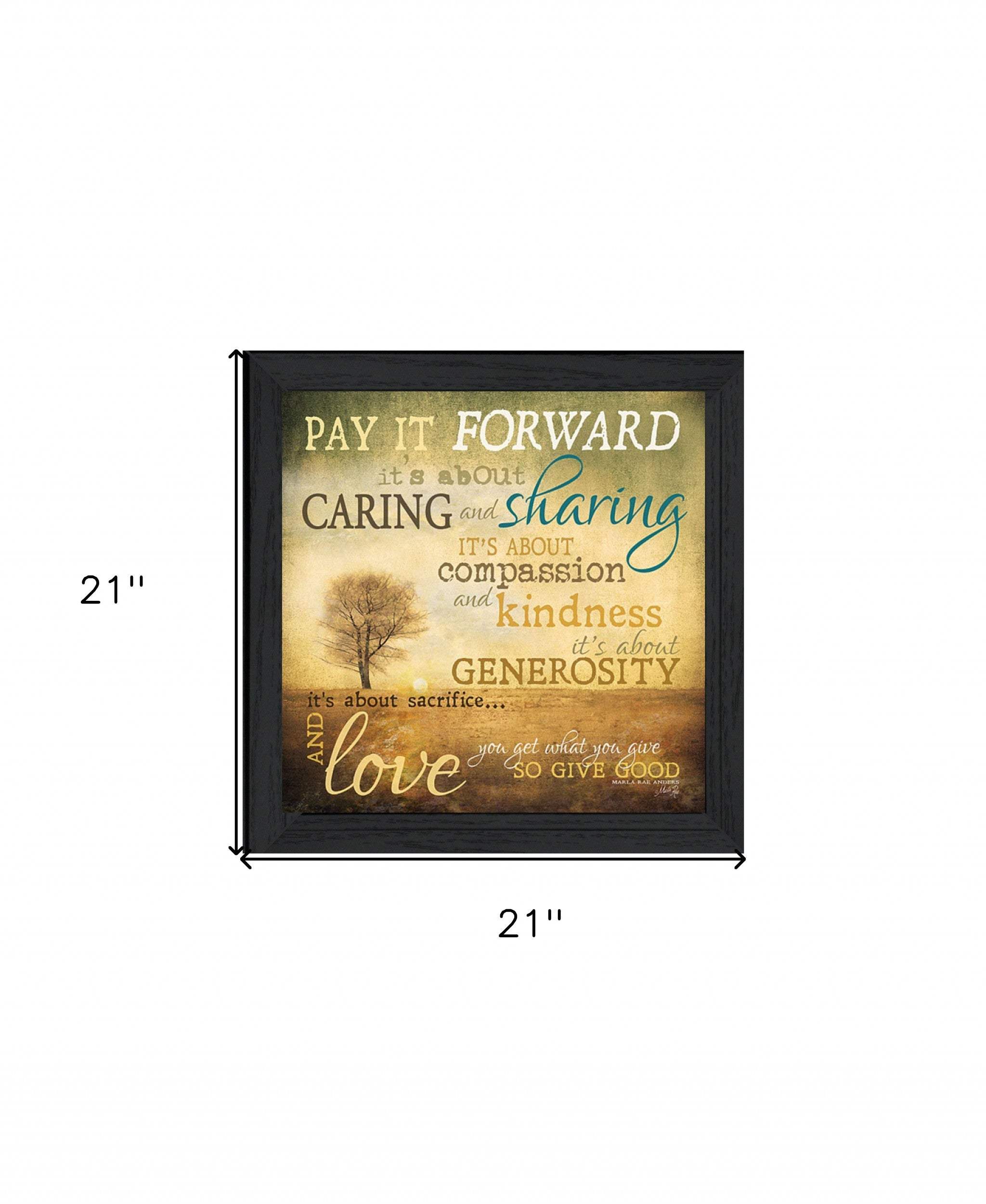 Meaning of Pay it Forward 2 Black Framed Print Wall Art - Image 5