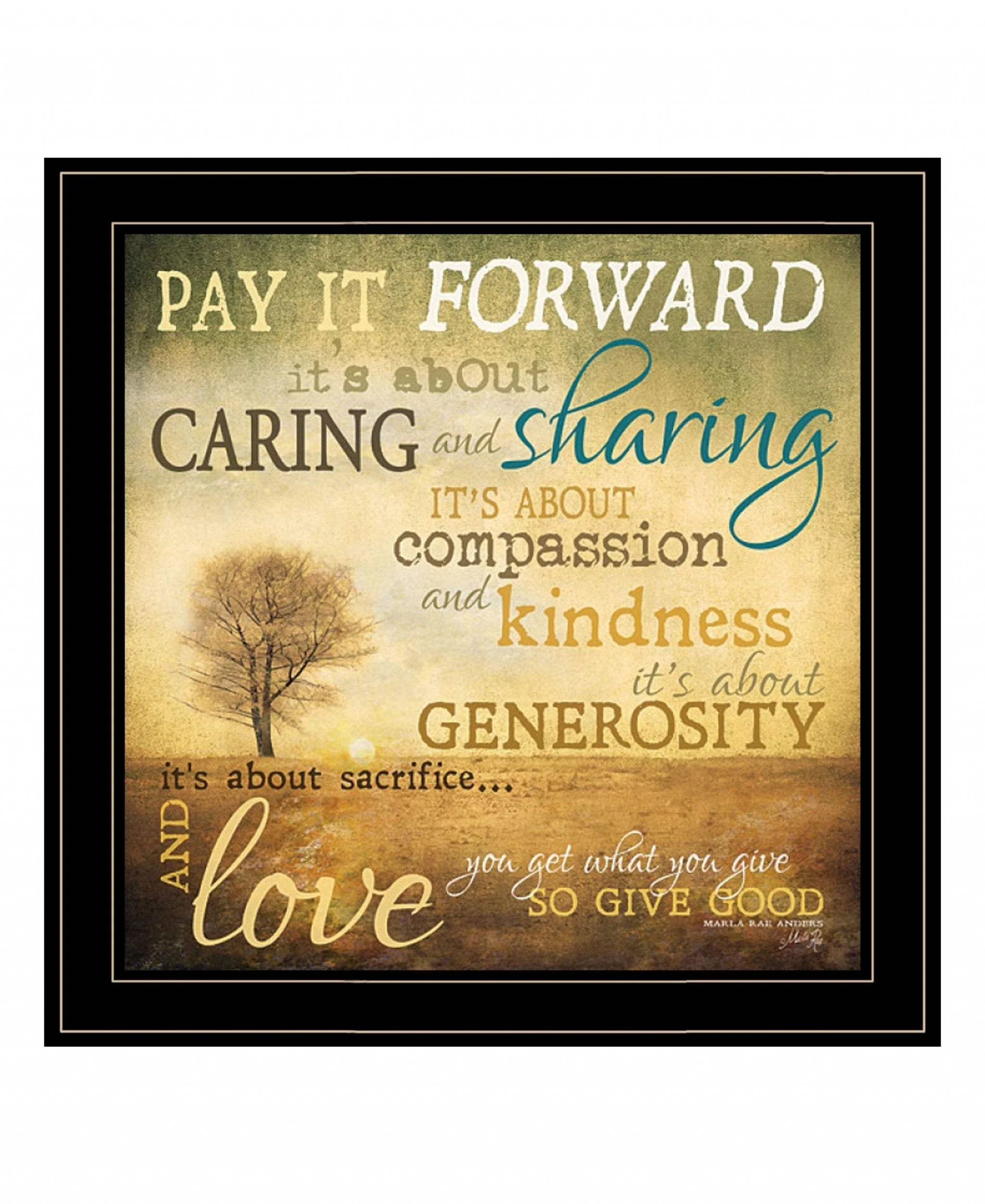 Meaning of Pay it Forward 3 Black Framed Print Wall Art - Image 2