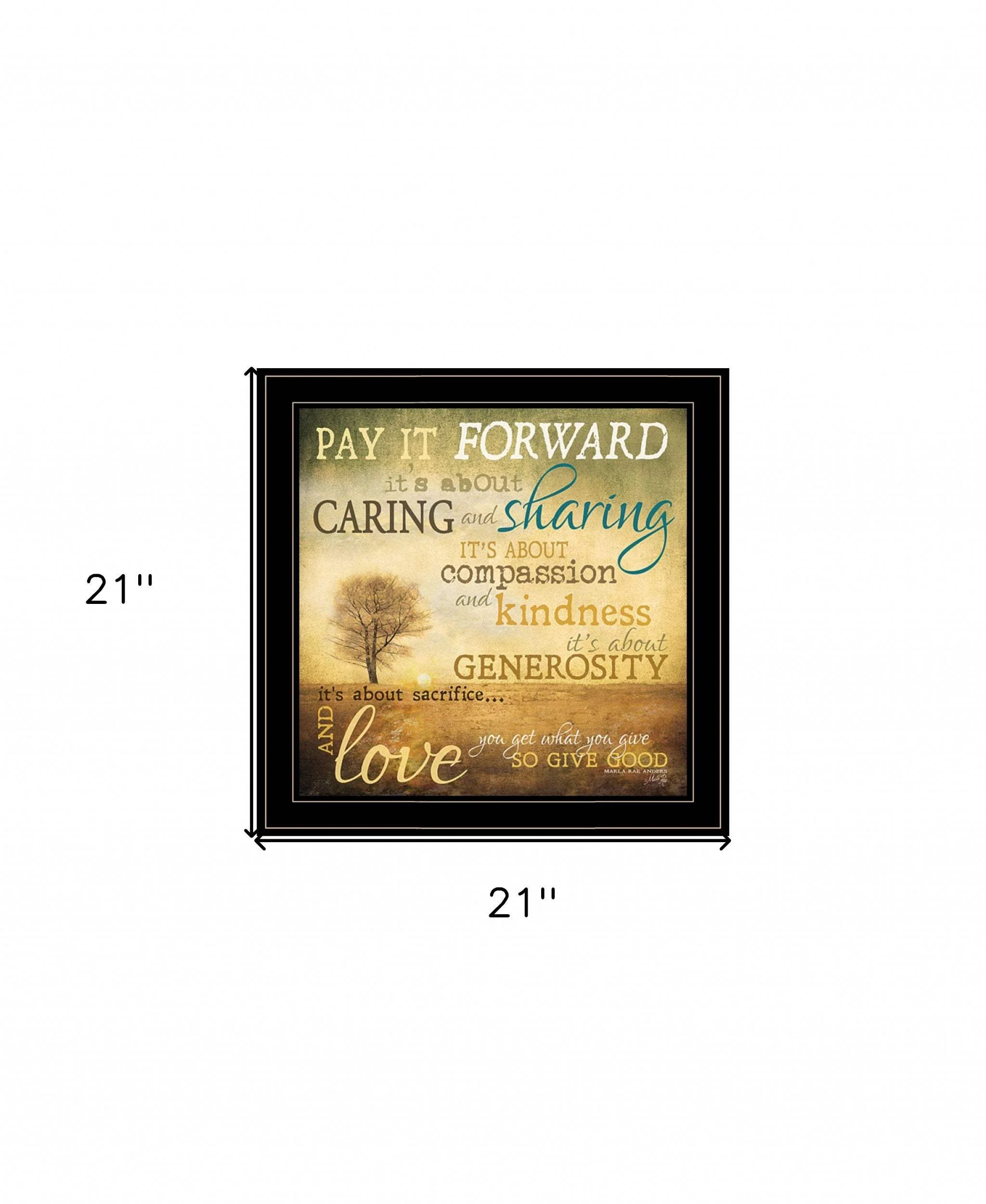 Meaning of Pay it Forward 3 Black Framed Print Wall Art - Image 5