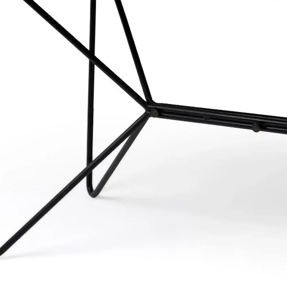 Medium Brown Live Edge Acacia Wood Finish Office Desk With Black Matte Butterfly Wing Shaped Base - Image 7