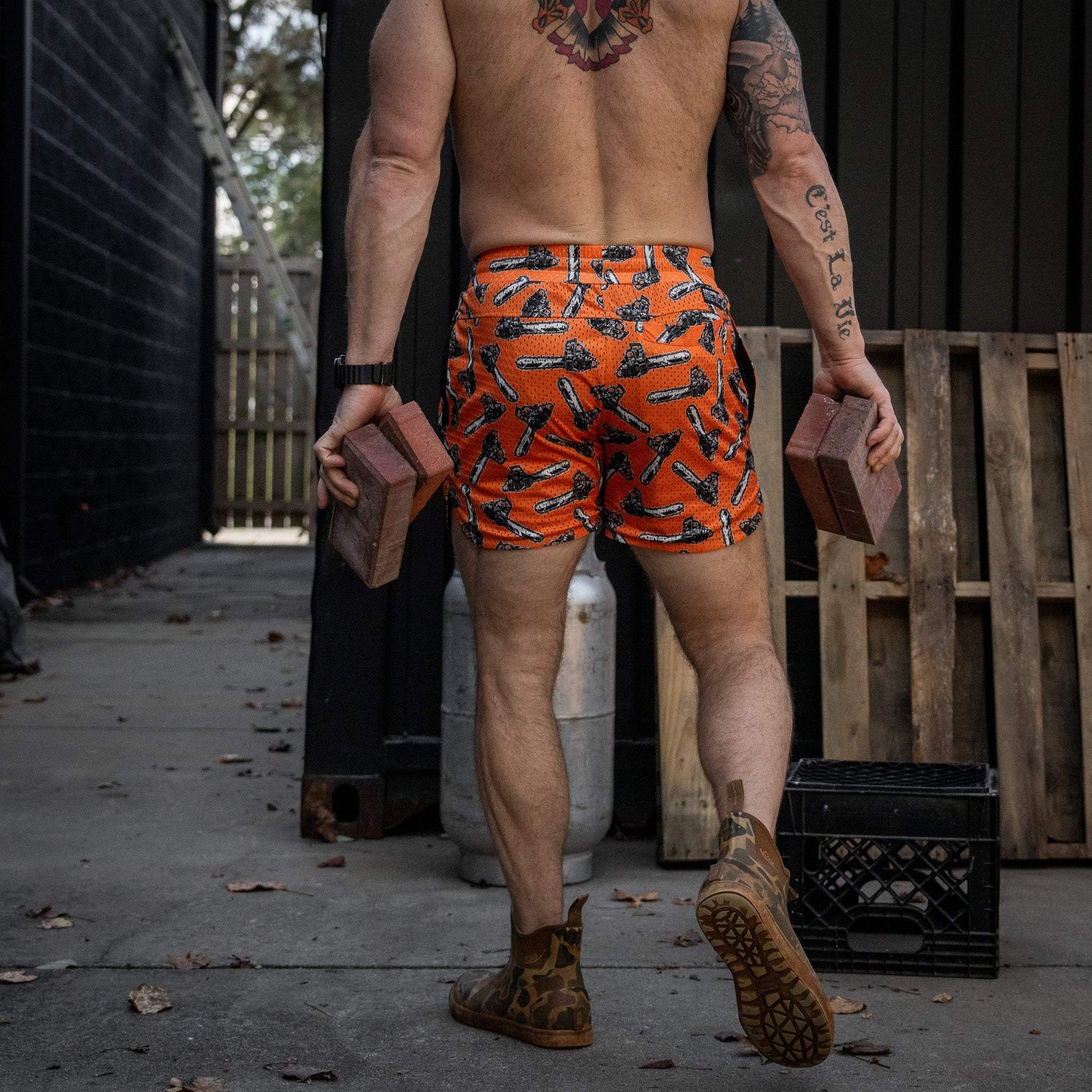 Men’s Double-Layer Mesh Training Shorts — 5" Inseam - Image 21