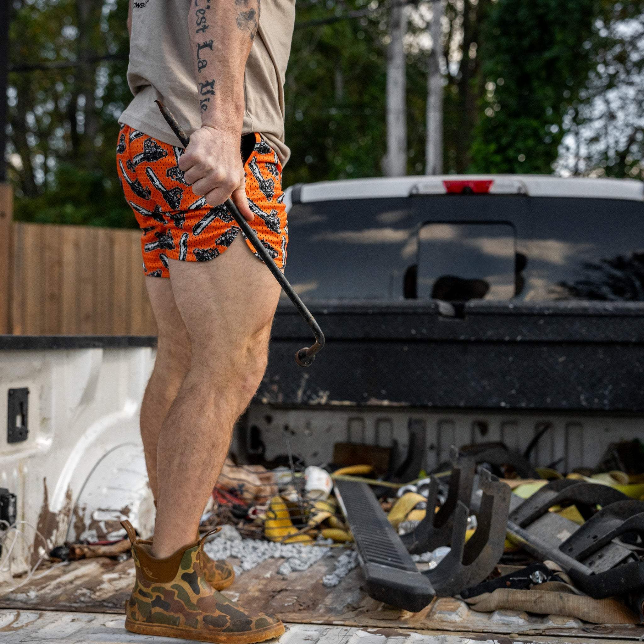Men’s Double-Layer Mesh Training Shorts — 5" Inseam - Image 25