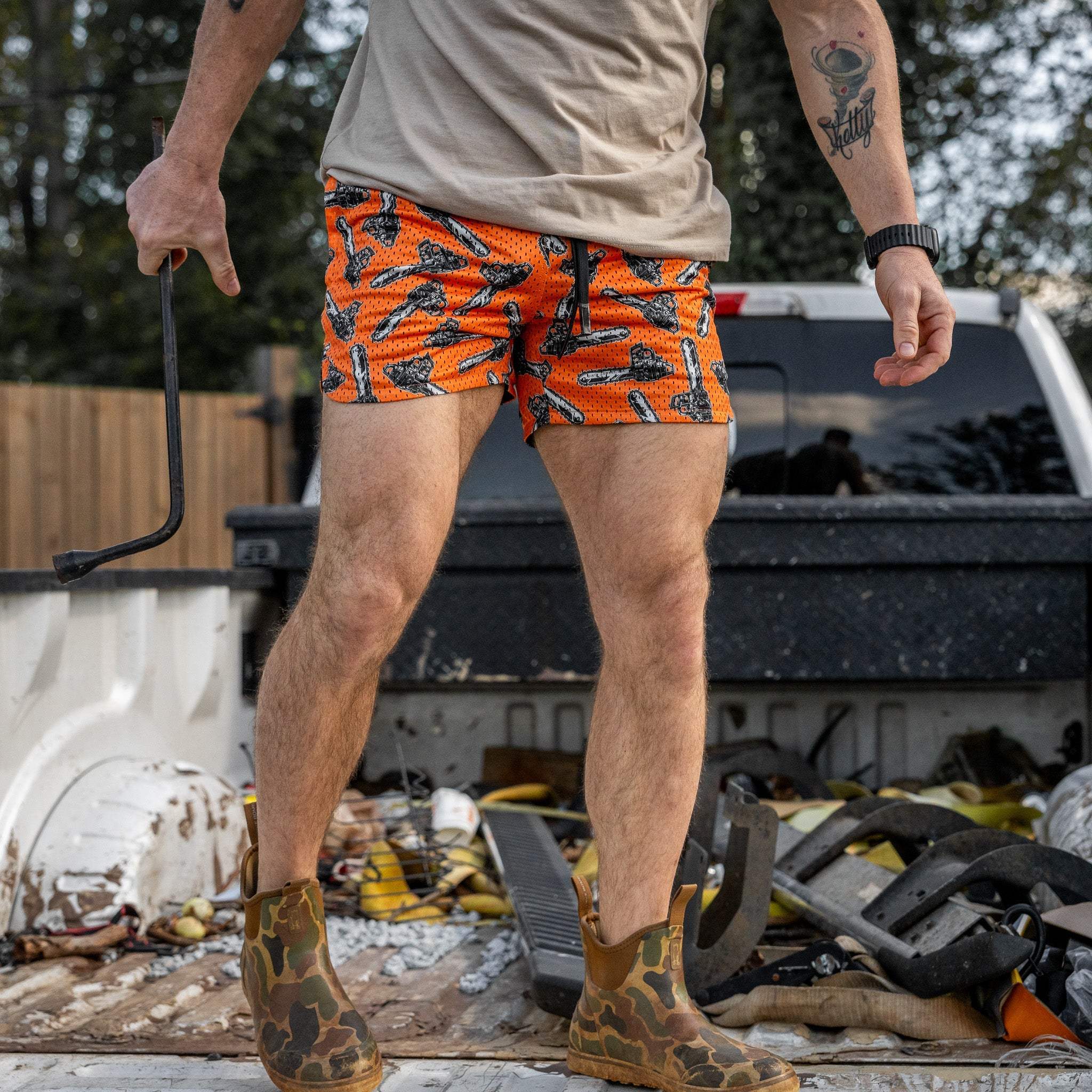 Men’s Double-Layer Mesh Training Shorts — 5" Inseam - Image 26