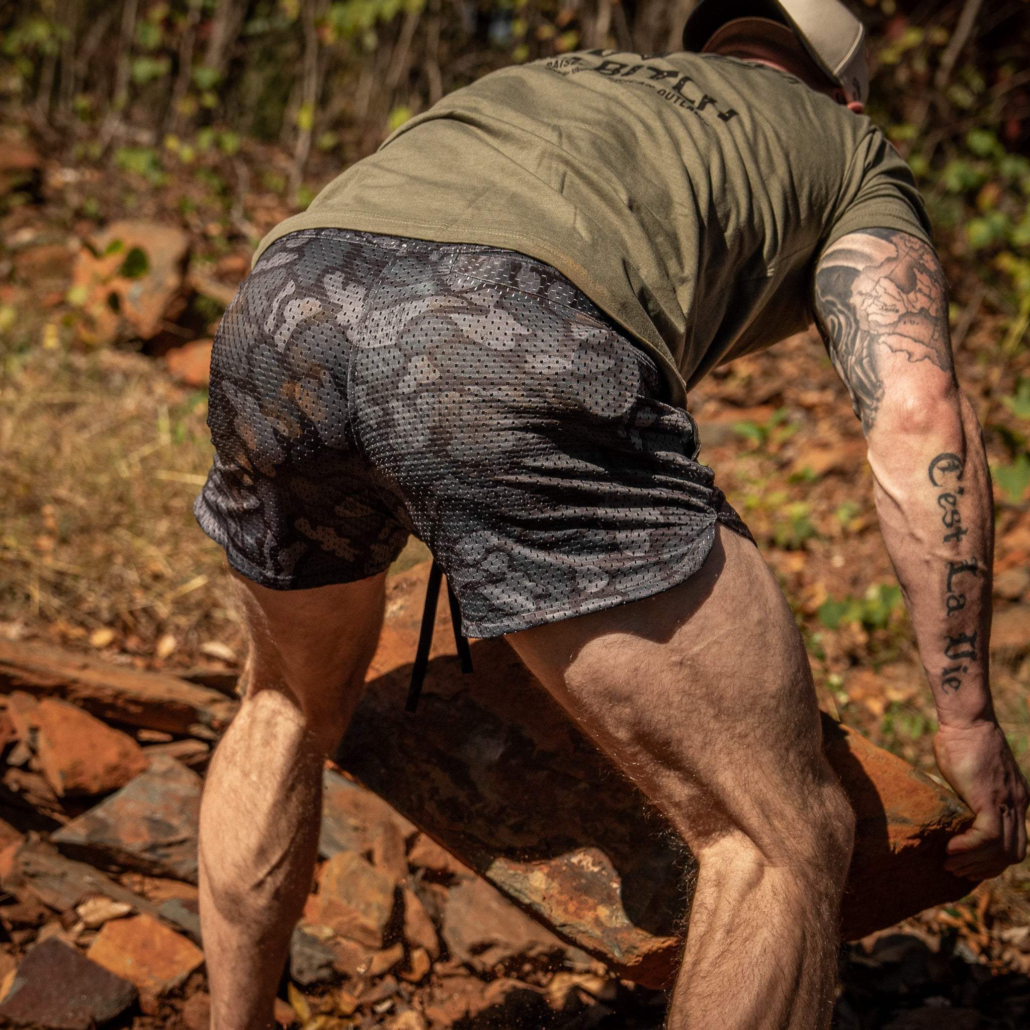 Men’s Double-Layer Mesh Training Shorts — 5" Inseam - Image 34